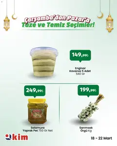18.03.2026 tarihinden itibaren geçerli olan Kim Market kataloğu önizlemesi | Sayfa: 5
