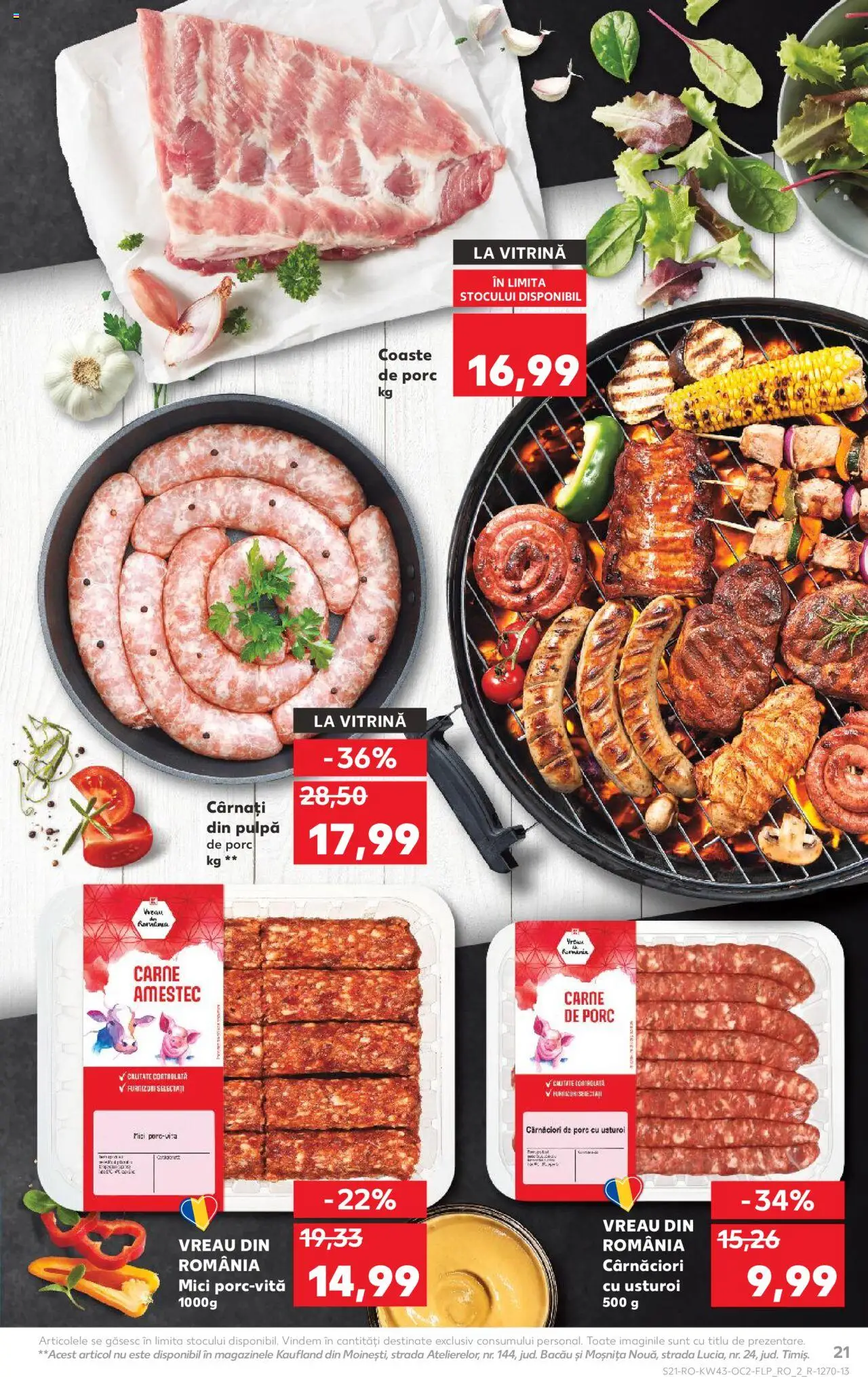Noul catalog Kaufland – valabil de la 22.10.2025 | Pagină: 21 | Produse: Vitrină, Mici, Carne De Porc, Usturoi