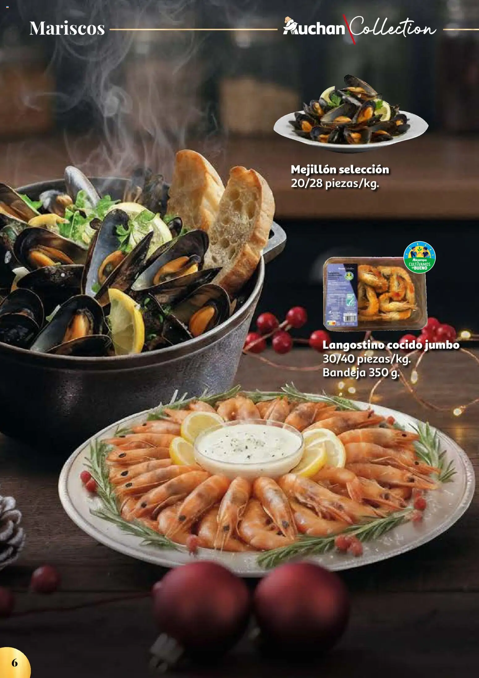 Alcampo -Auchan collection|Auchan Collection Un momento gastronómico excepcional │ válido desde el 15.12.2025 | Página: 6 | Productos: Bandeja, Langostino