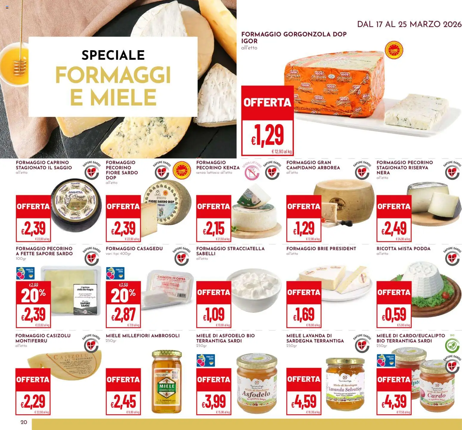 Volantino Pan del 17.03.2026 | Pagina: 20 | Prodotti: Ricotta, Lavanda, Gorgonzola, Stracciatella