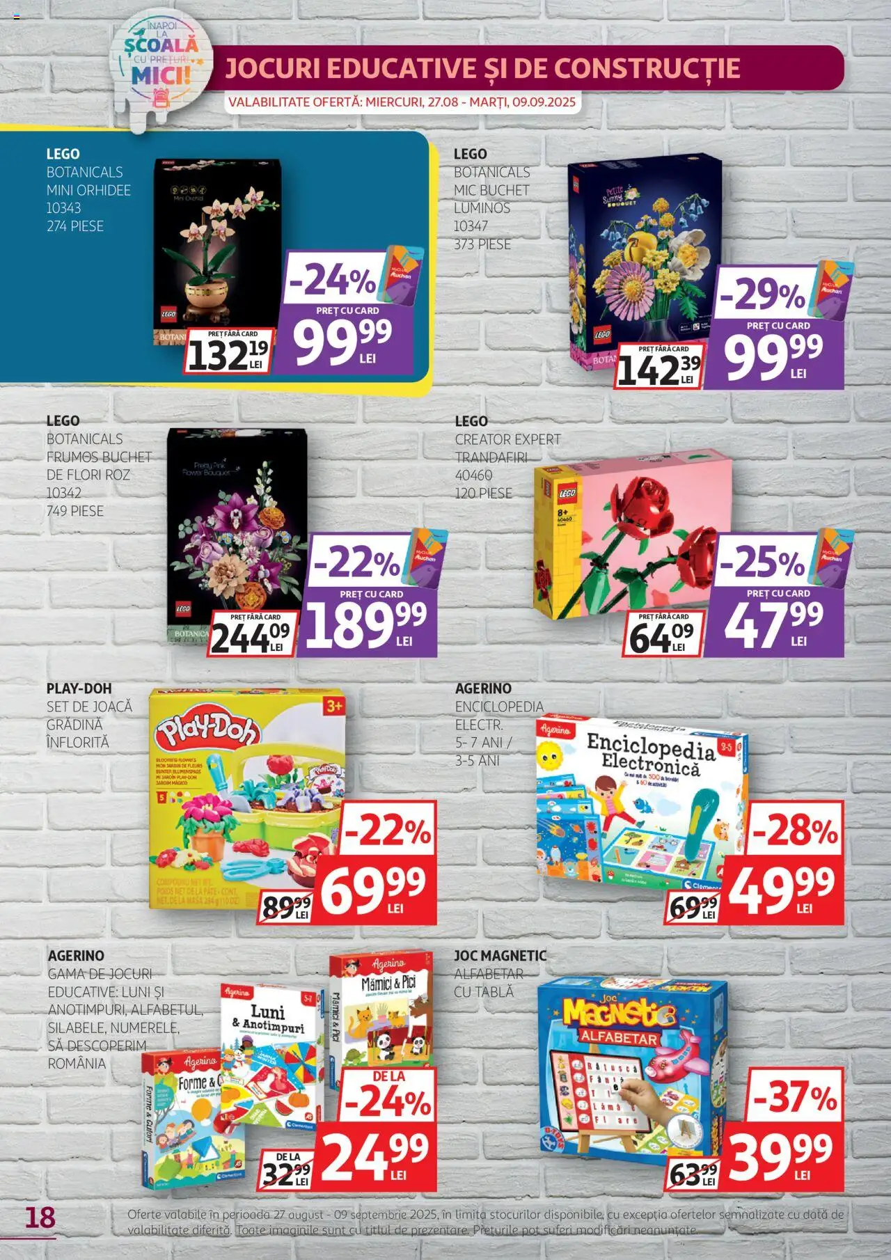 Catalog Auchan – valabil de la 27.08.2025 | Pagină: 18 | Produse: Joc, Orhidee, Tablă, Masă