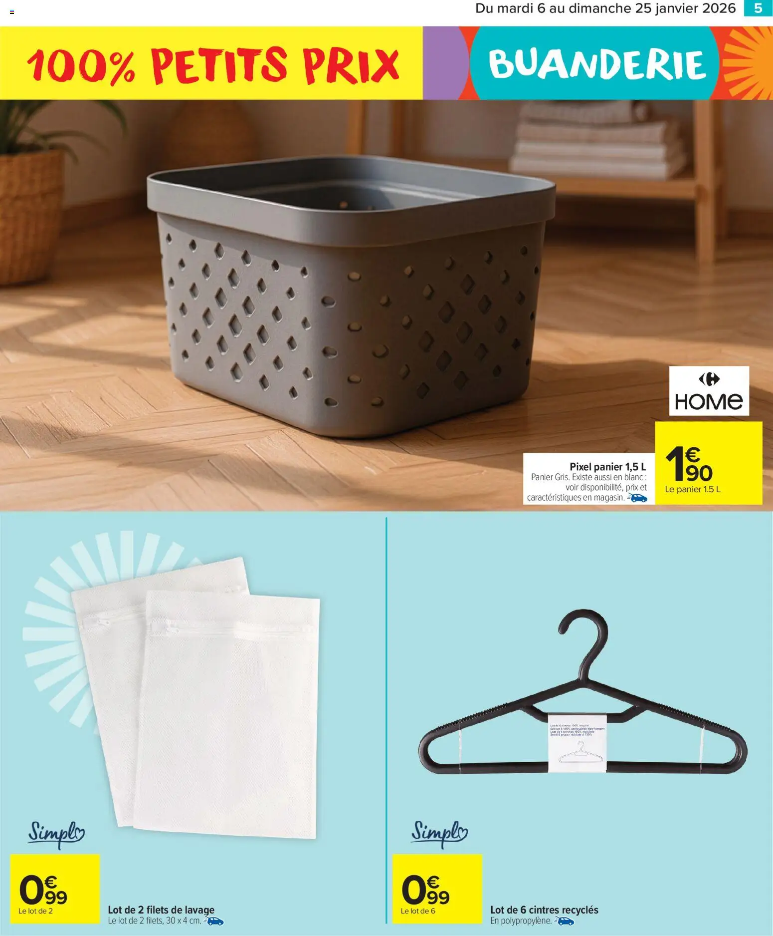 {H1} | Page: 5 | Produits: Panier