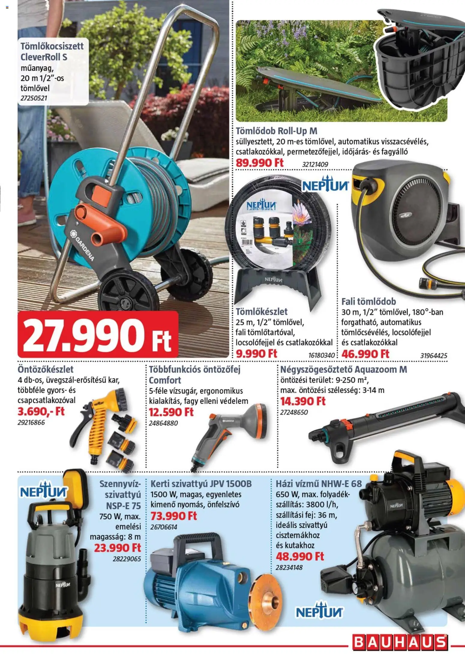 Bauhaus akciós ujság - amely érvényes a következő dátumtól: 02.04.2026 | Oldal: 23 | Termékek: Kerti szivattyú, Szivattyú