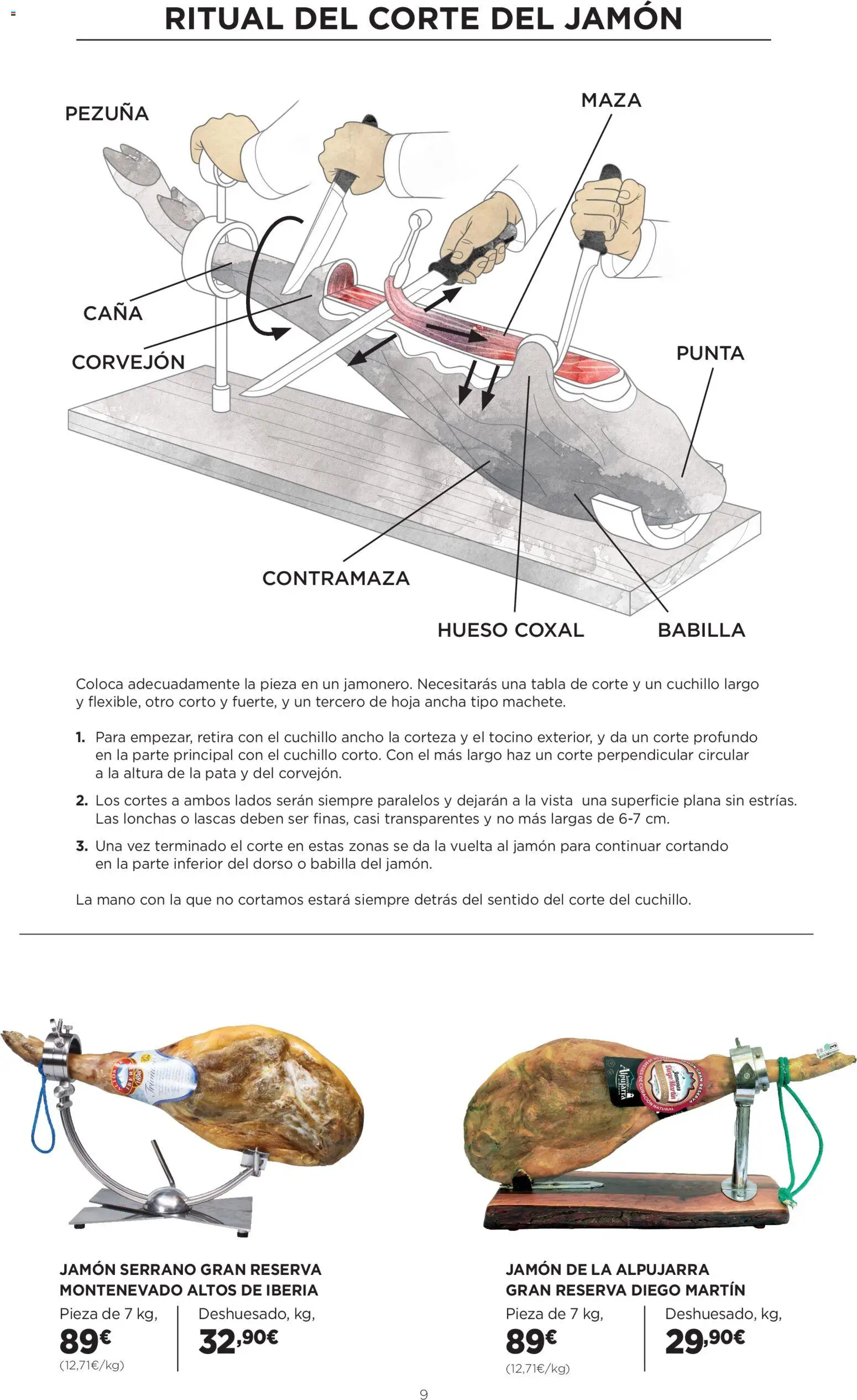 El Corte Inglés ofertas │ válido desde el 29.01.2026 | Página: 9 | Productos: Jamón serrano, Jamón