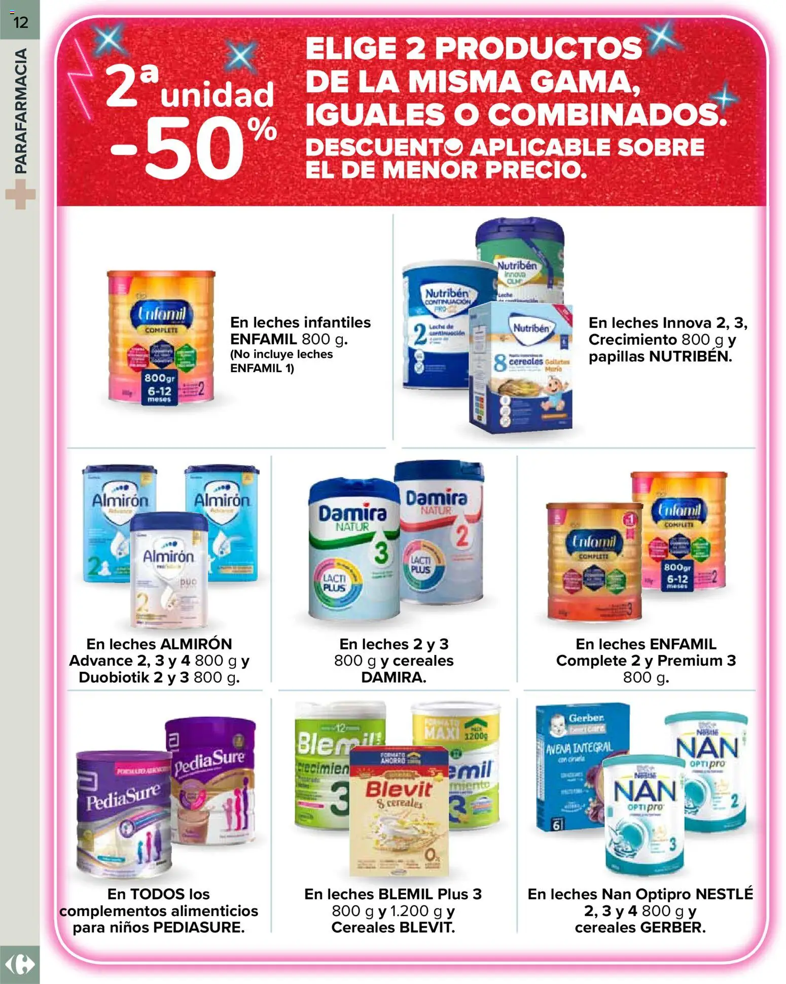 Carrefour Bebé │ válido desde el 25.02.2026 | Página: 12 | Productos: Leche, Cereales, Galletas