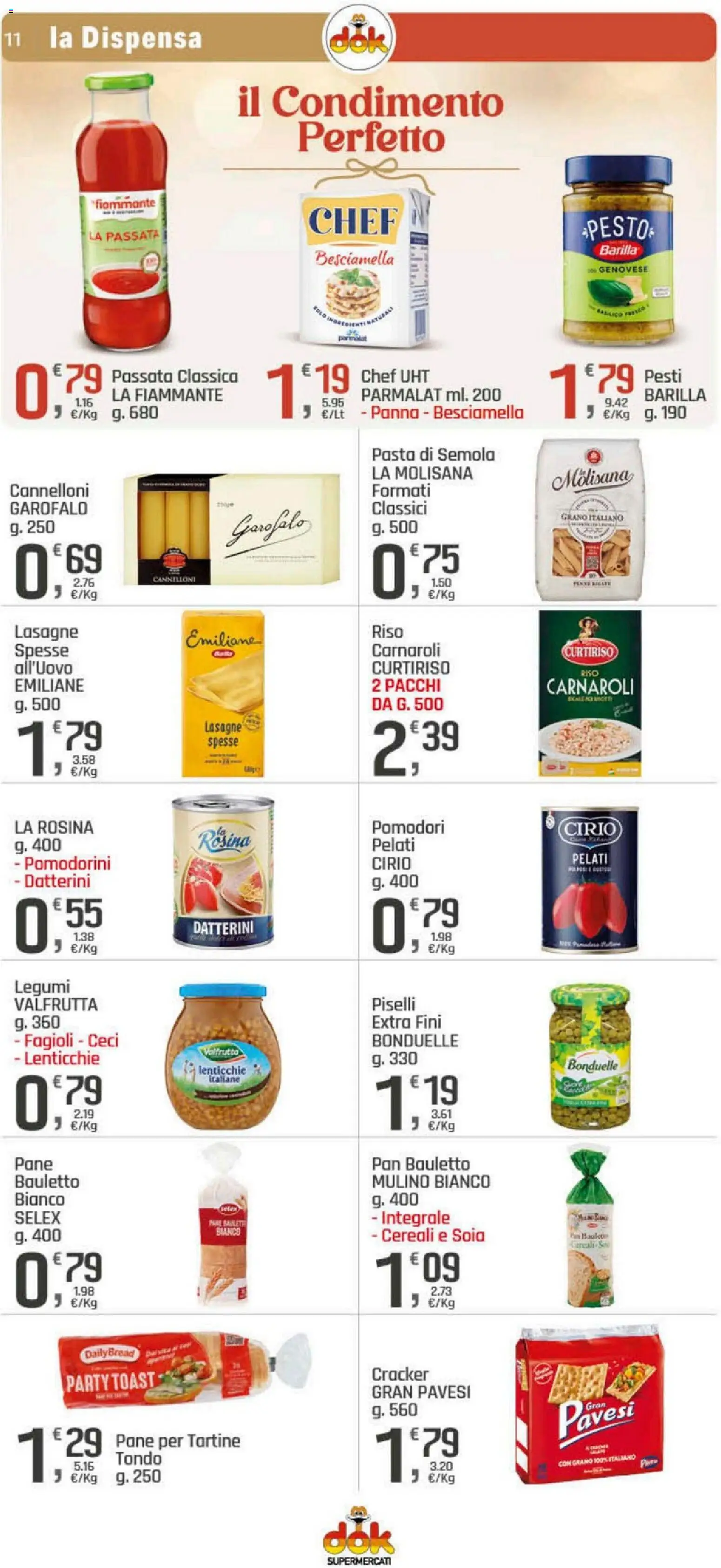 Volantino DOK del 16.12.2025 | Pagina: 11 | Prodotti: Pomodorini, Legumi, Fagioli, Piselli