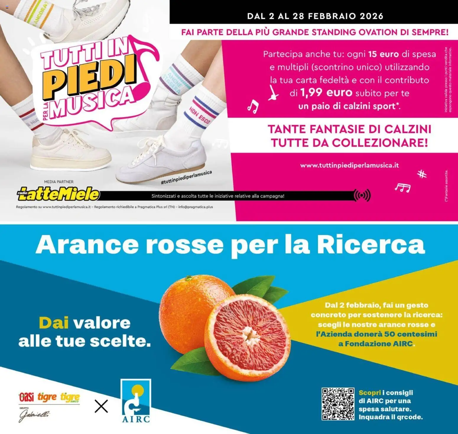 Volantino Oasi del 29.01.2026 | Pagina: 23 | Prodotti: Arance, Tè, Calzini