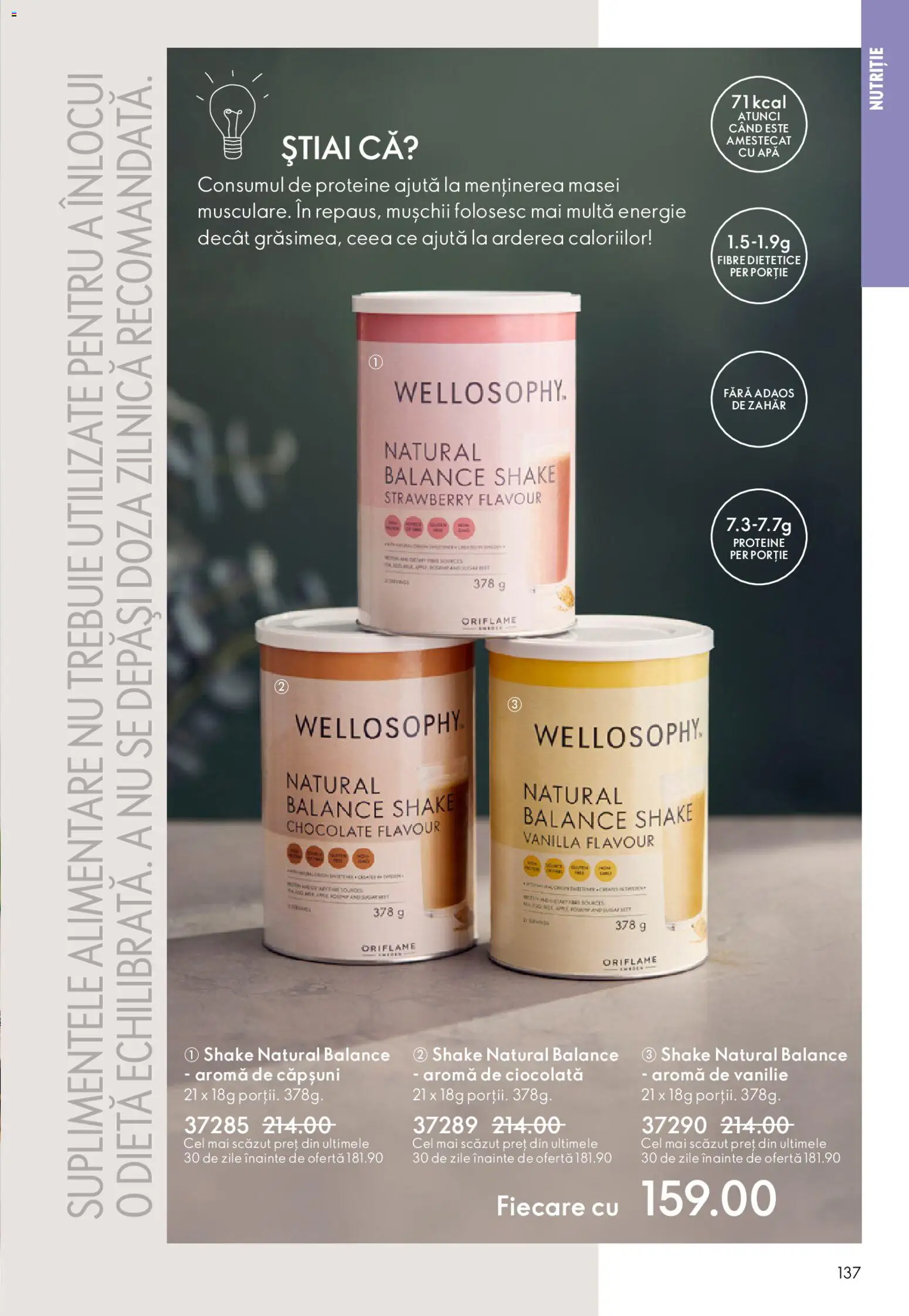Noul catalog Oriflame – valabil de la 11.02.2026 | Pagină: 137 | Produse: Ciocolată, Căpșuni, Shake, Zahăr