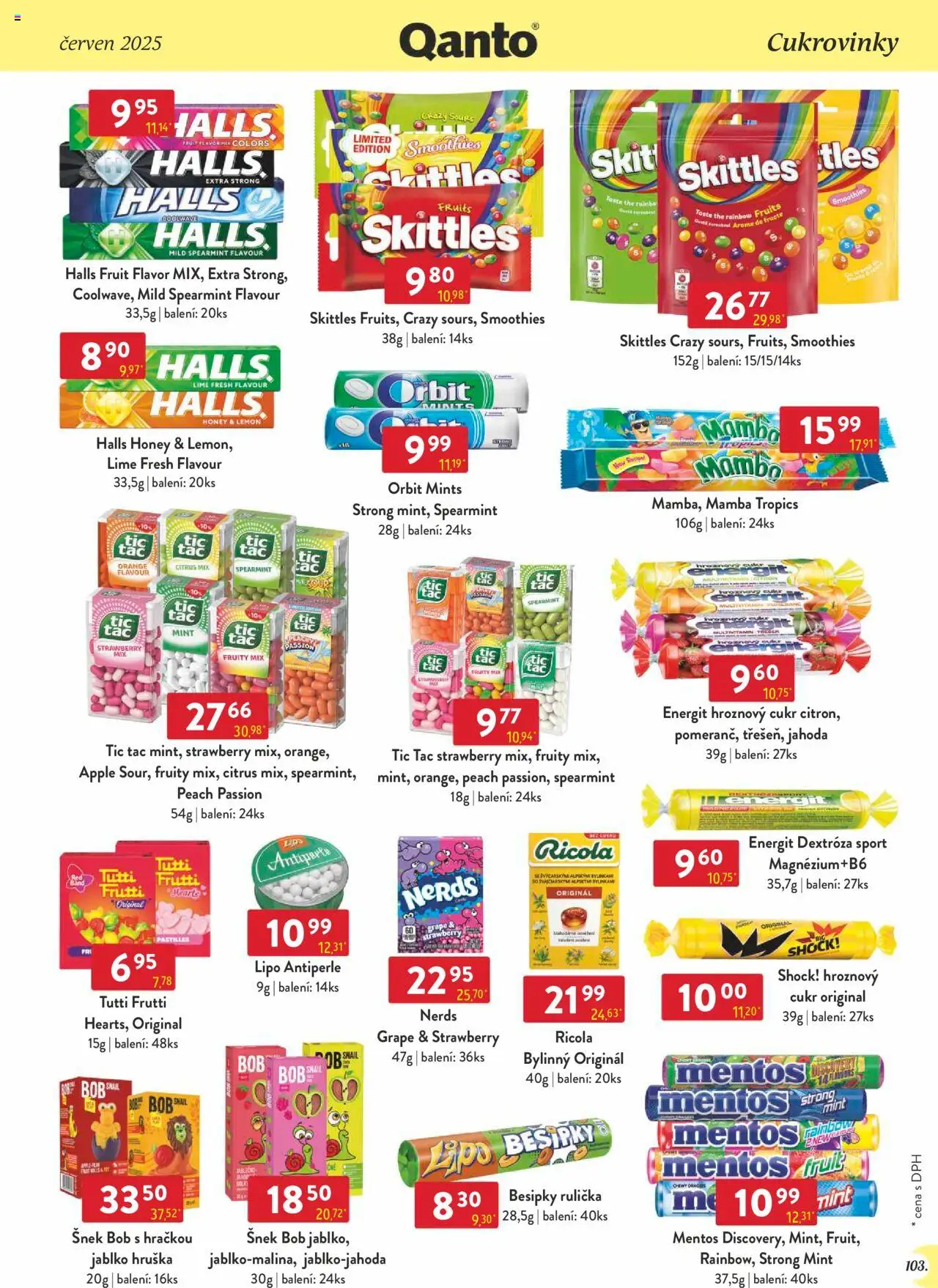 Astur & Qanto leták - Velkoobchod 06/2025 od 01.06.2025 | Strana: 103 | Produkty: Skittles, Apple, Tác, Cukr