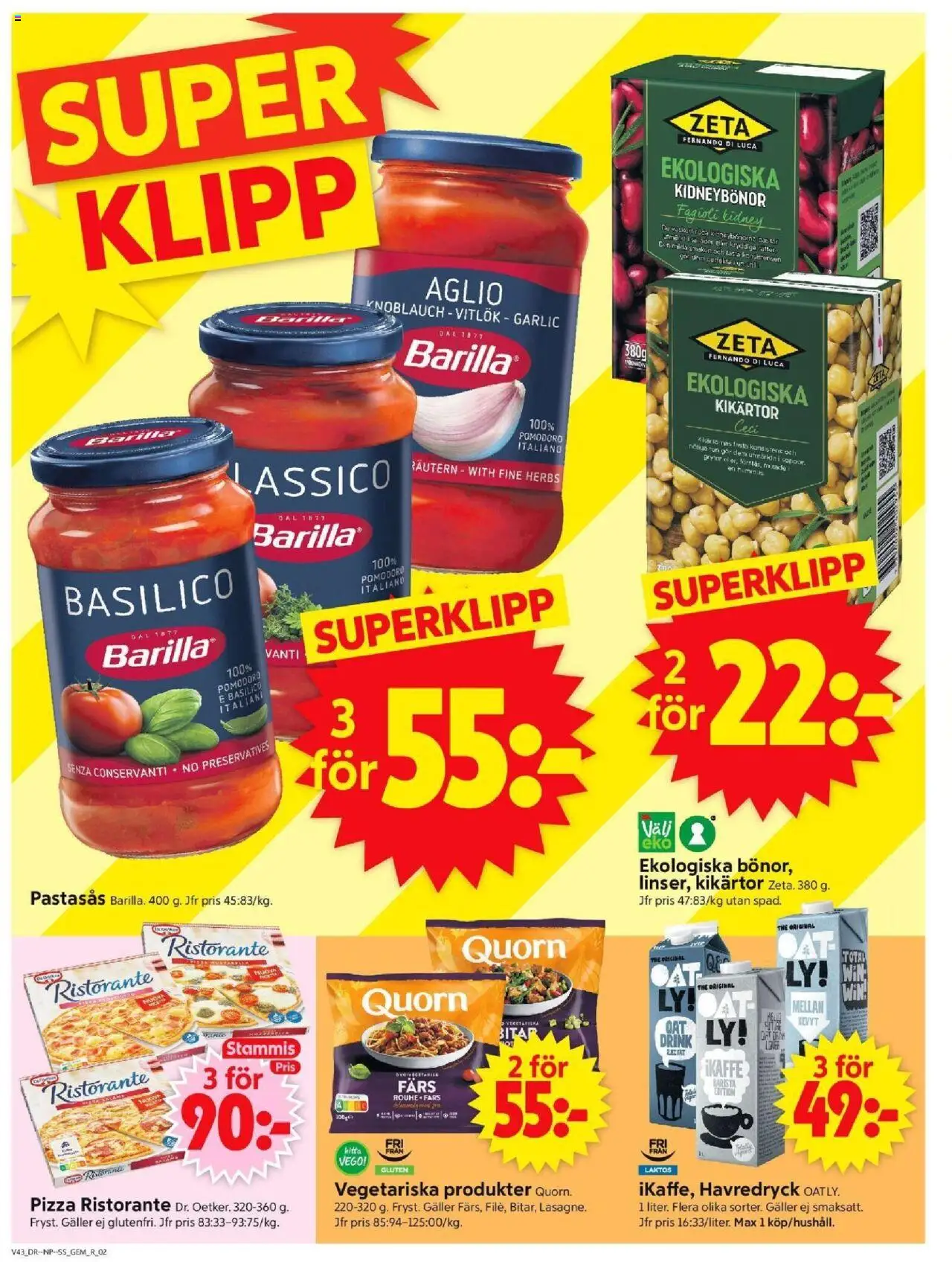 ICA Supermarket reklamblad aktuell från 20.10.2025 | Sida: 2 | Produkter: Kikärtor, Kidneybönor, Galler, Vitlök