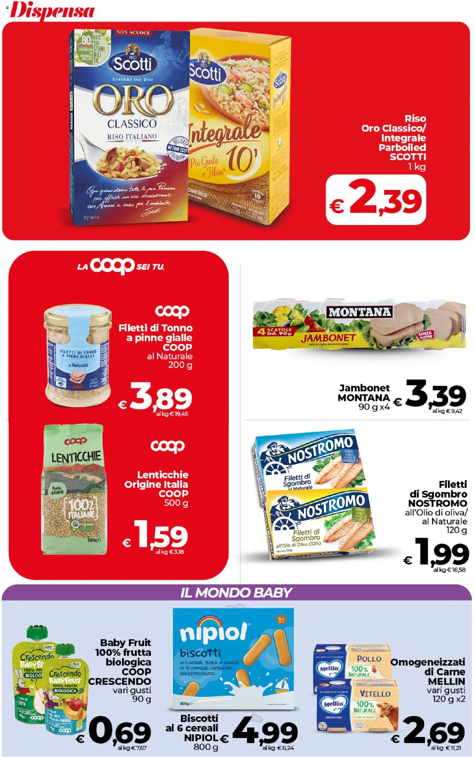 Volantino COOP del 27.01.2026 | Pagina: 23 | Prodotti: Pollo, Lenticchie, Vitello, Sgombro