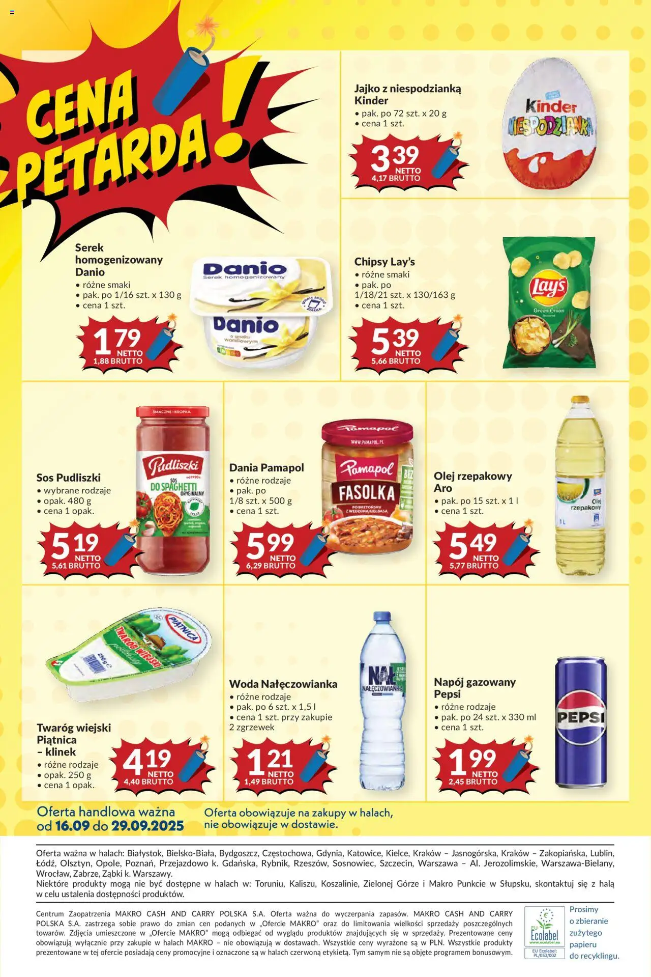 Makro Gazetka - Mega oferty dla Twojego Sklepu od 16.09.2025 | Strona: 12 | Produkty: Kiełbasa, Serek, Pepsi, Twaróg