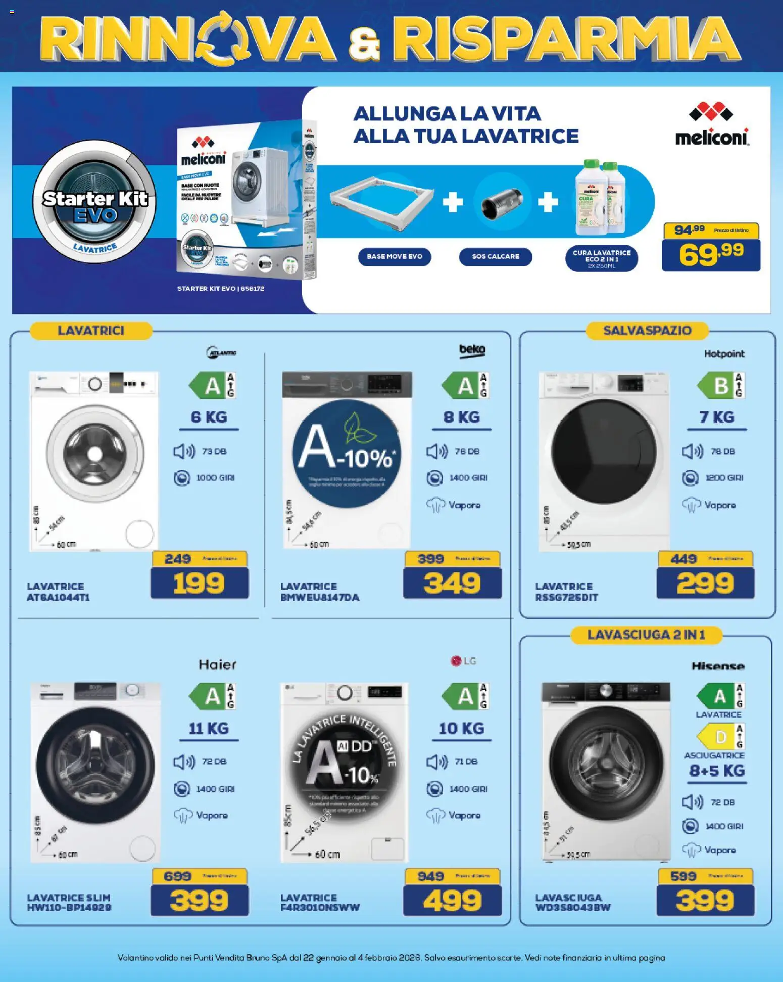 Volantino Euronics del 22.01.2026 | Pagina: 15 | Prodotti: Lavasciuga, Lavatrice, Asciugatrice