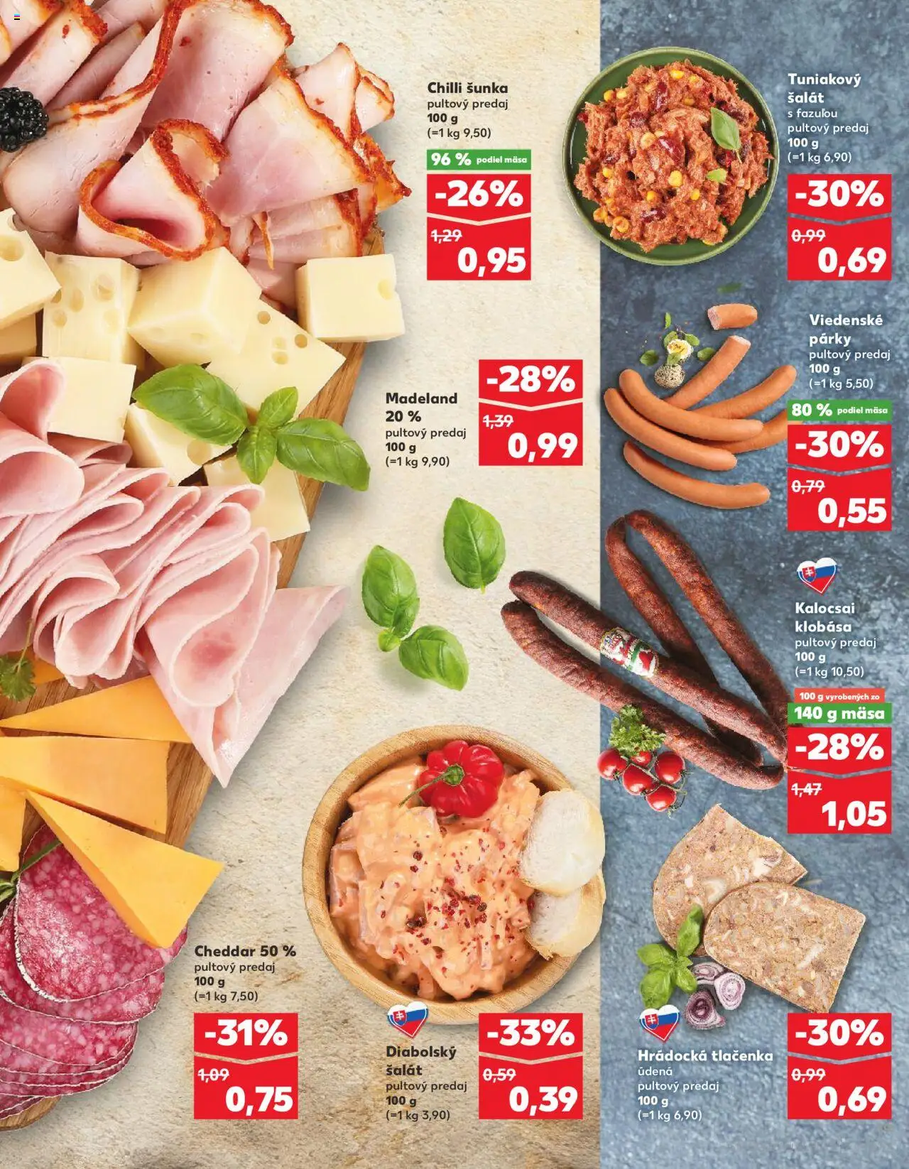 Kaufland Bratislava-Avion │ platný od 21.08.2025 | Strana: 19 | Produkty: Šunka, Chilli, Šalát, Párky