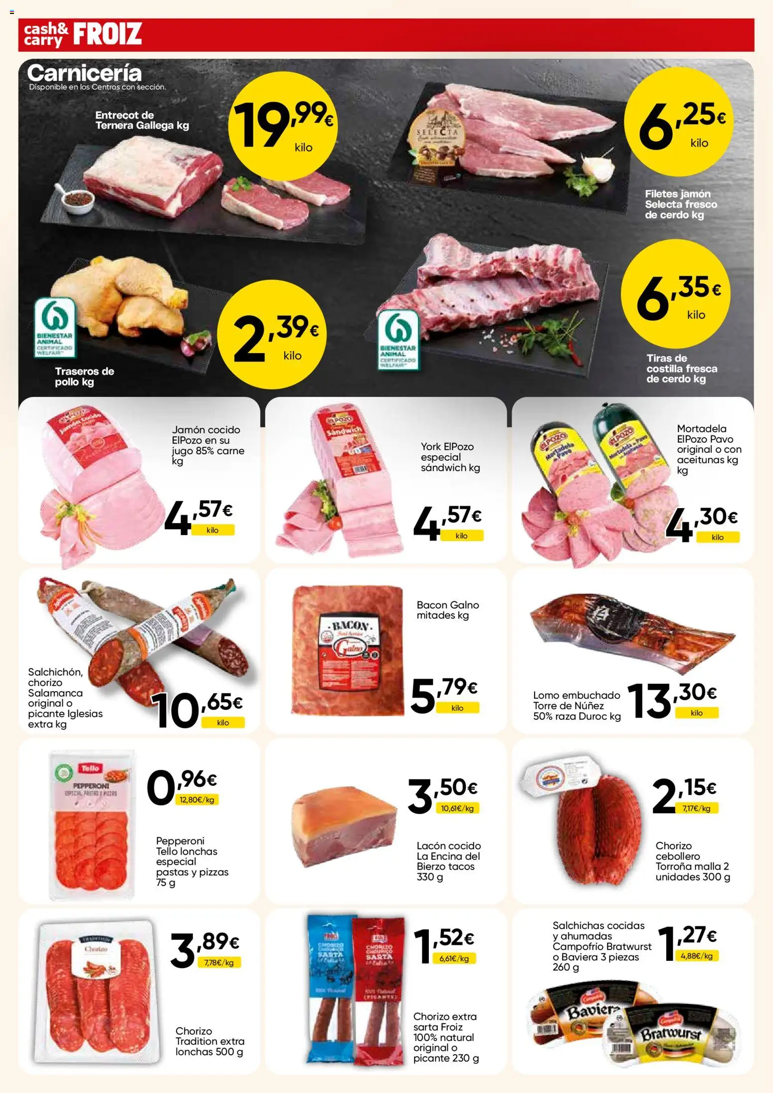 Froiz - Folleto Cash │ válido desde el 25.03.2026 | Página: 10 | Productos: Jamón, Jugo, Cerdo, Mortadela