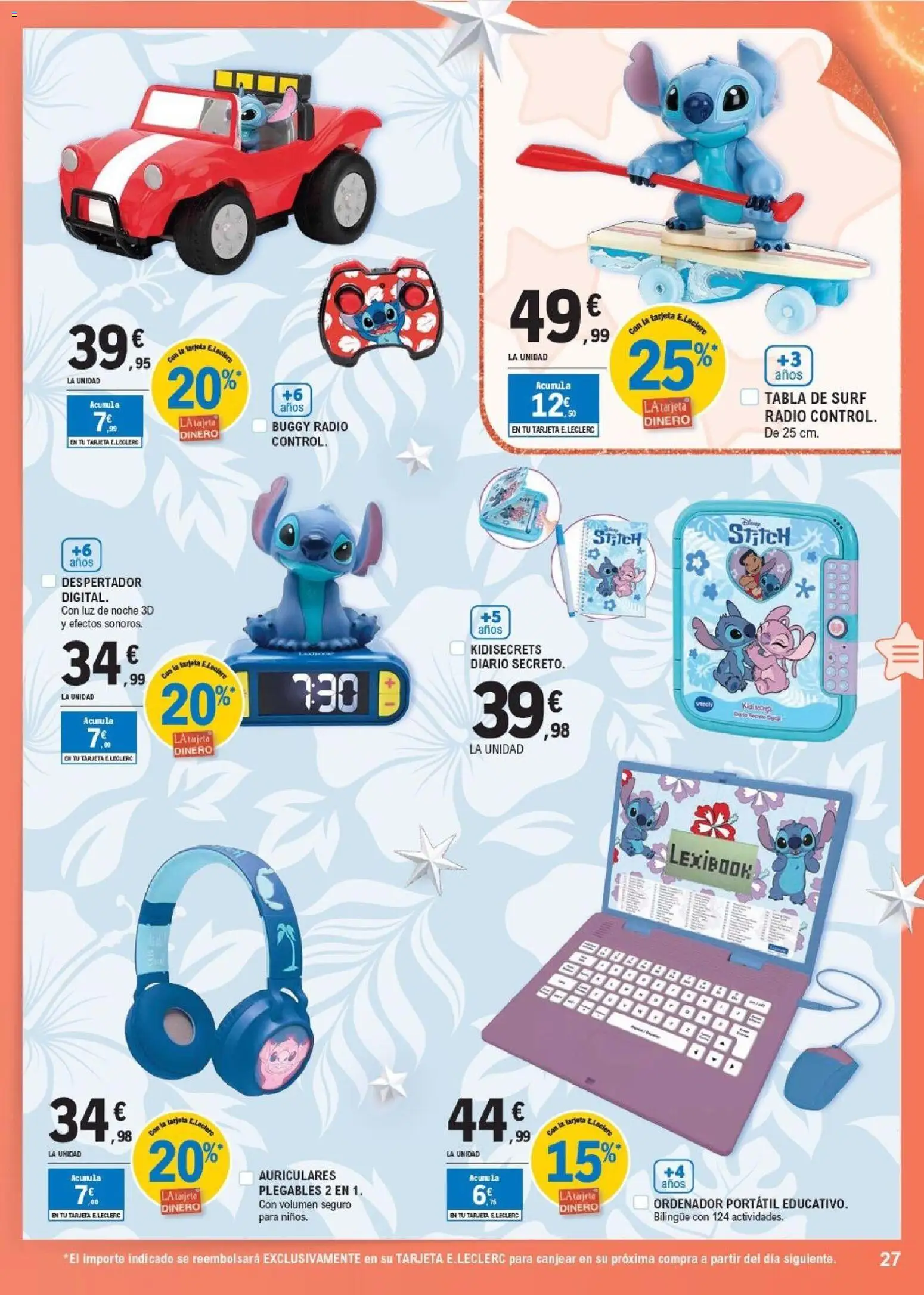 E.Leclerc - Juguetes  │ válido desde el 03.11.2025 | Página: 27 | Productos: Ordenador, Radio, Despertador, Auriculares