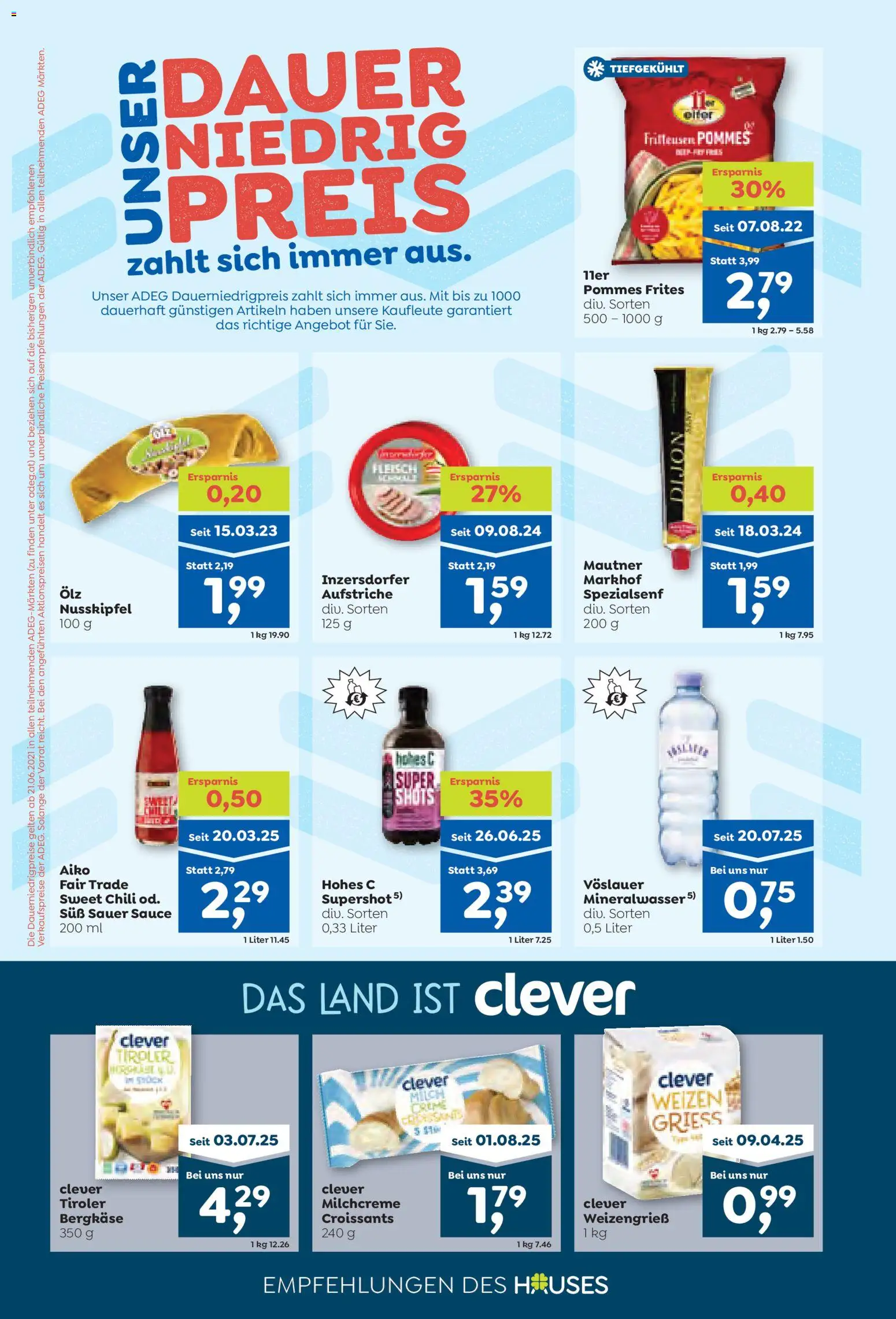 ADEG Tirol gültig ab 23.10.2025 | Seite: 6 | Produkte: Matériel de rangement Fitness, Chili, Milch, Creme