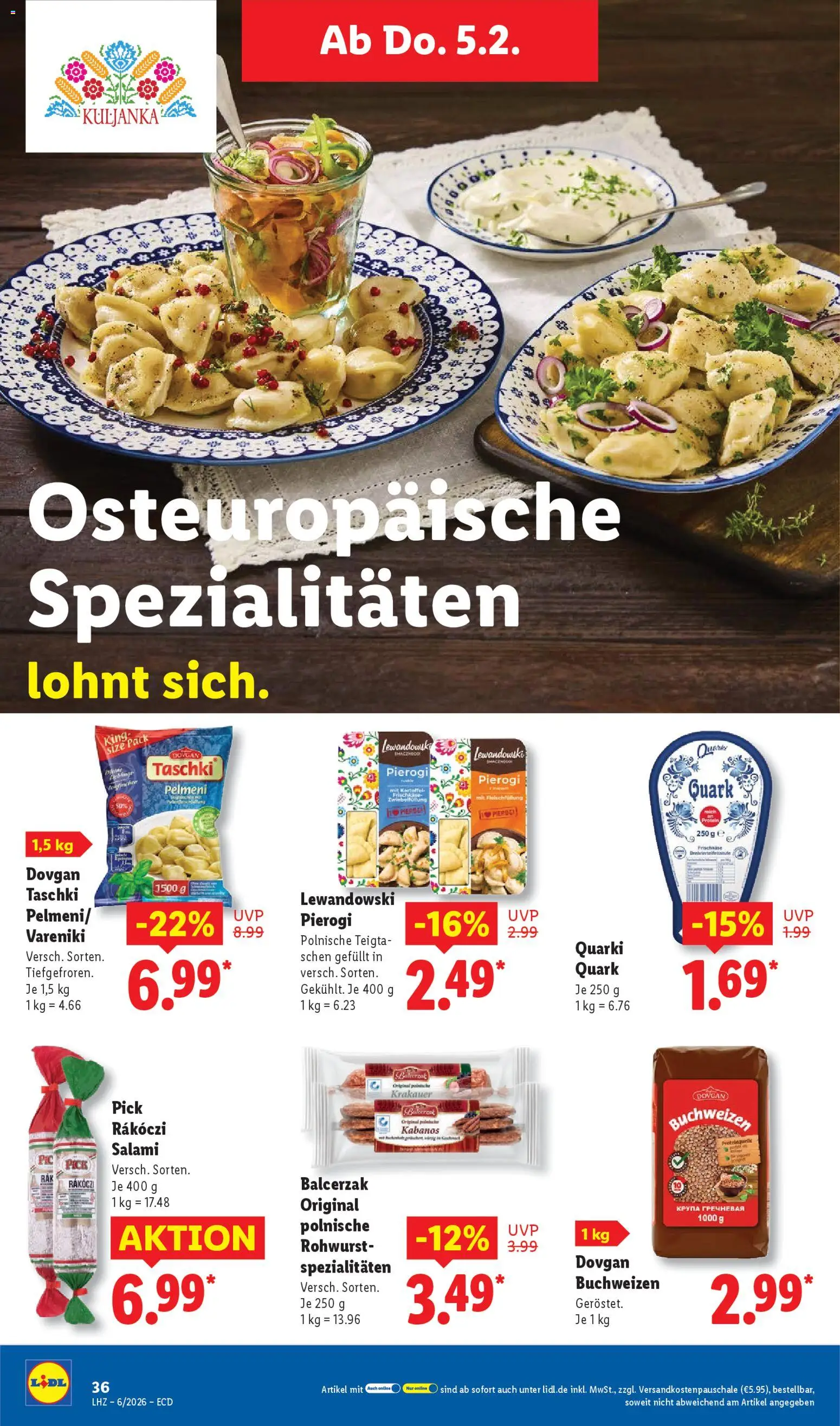 Lidl - Prospekt – gültig ab 02.02.2026 | Seite: 50 | Produkte: Quark, Salami, Frischkase