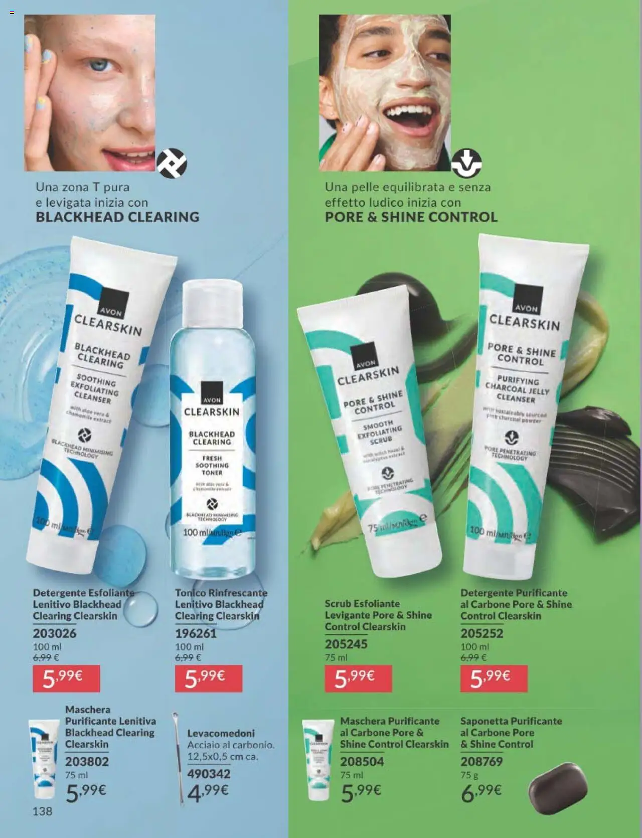 Volantino Avon del 01.09.2025 | Pagina: 138 | Prodotti: Detergente, Scrub, Toner, Aloe vera