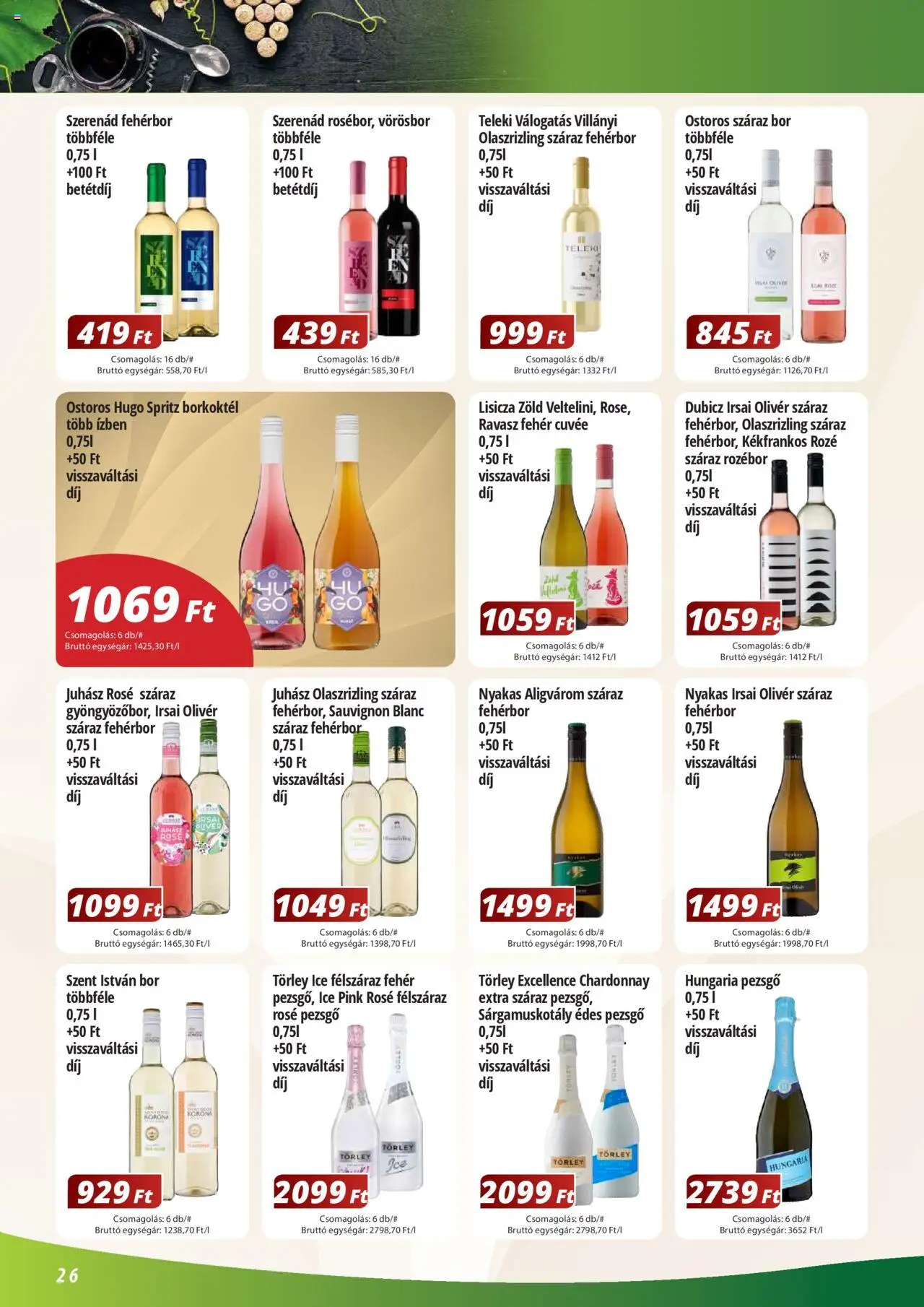 Reál akciós ujság - amely érvényes a következő dátumtól: 02.06.2025 | Oldal: 26 | Termékek: Pezsgő, Bor, Fehérbor, Vörösbor