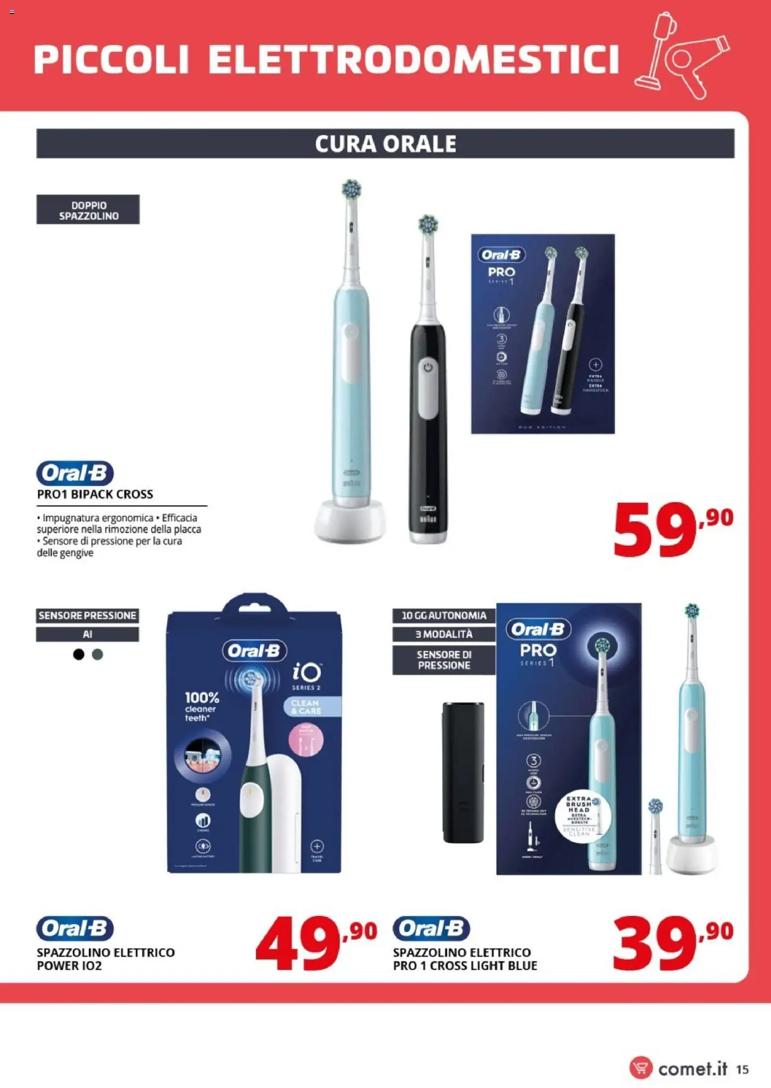 Volantino Comet del 10.04.2026 | Pagina: 15 | Prodotti: Spazzolino, Spazzolino elettrico