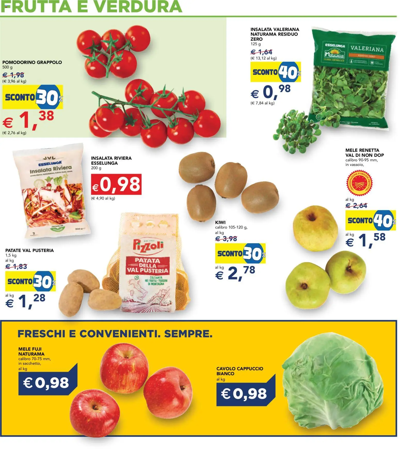 Volantino Esselunga S del 26.02.2026 | Pagina: 18 | Prodotti: Mele, Patate, Cavolo, Cappuccio