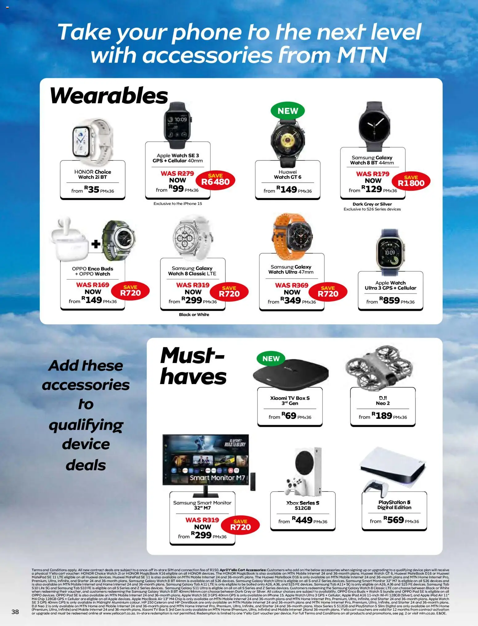 New MTN catalogue – valid from 07.04.2026 | Page: 38 | Products: Phone, Watch, TV, Box
