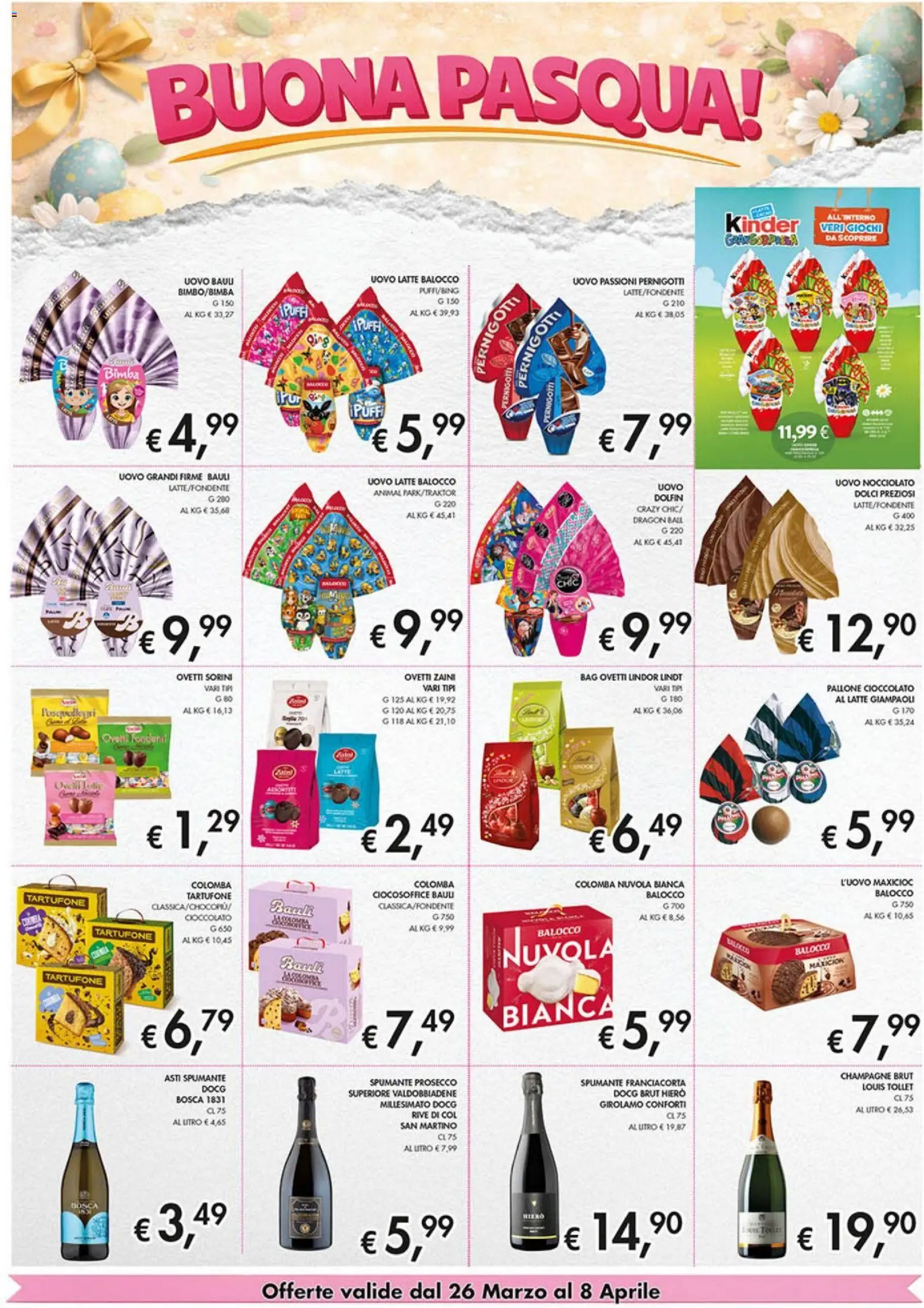 Volantino Coal del 26.03.2026 | Pagina: 9 | Prodotti: Cioccolato, Prosecco, Latte, Spumante