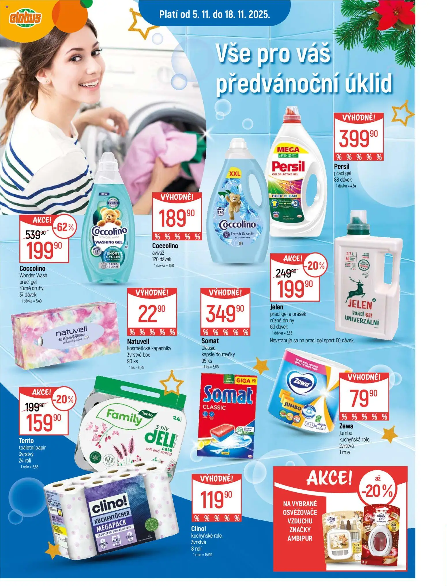 Globus leták - Praha Černý Most od 05.11.2025 | Strana: 13 | Produkty: Box, Toaletní papír, Kapsle do myčky, Zewa