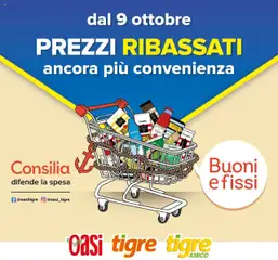 Anteprima del volantino Oasi Prezzi Ribassati catalogo valido a partire dal 09.10.2025