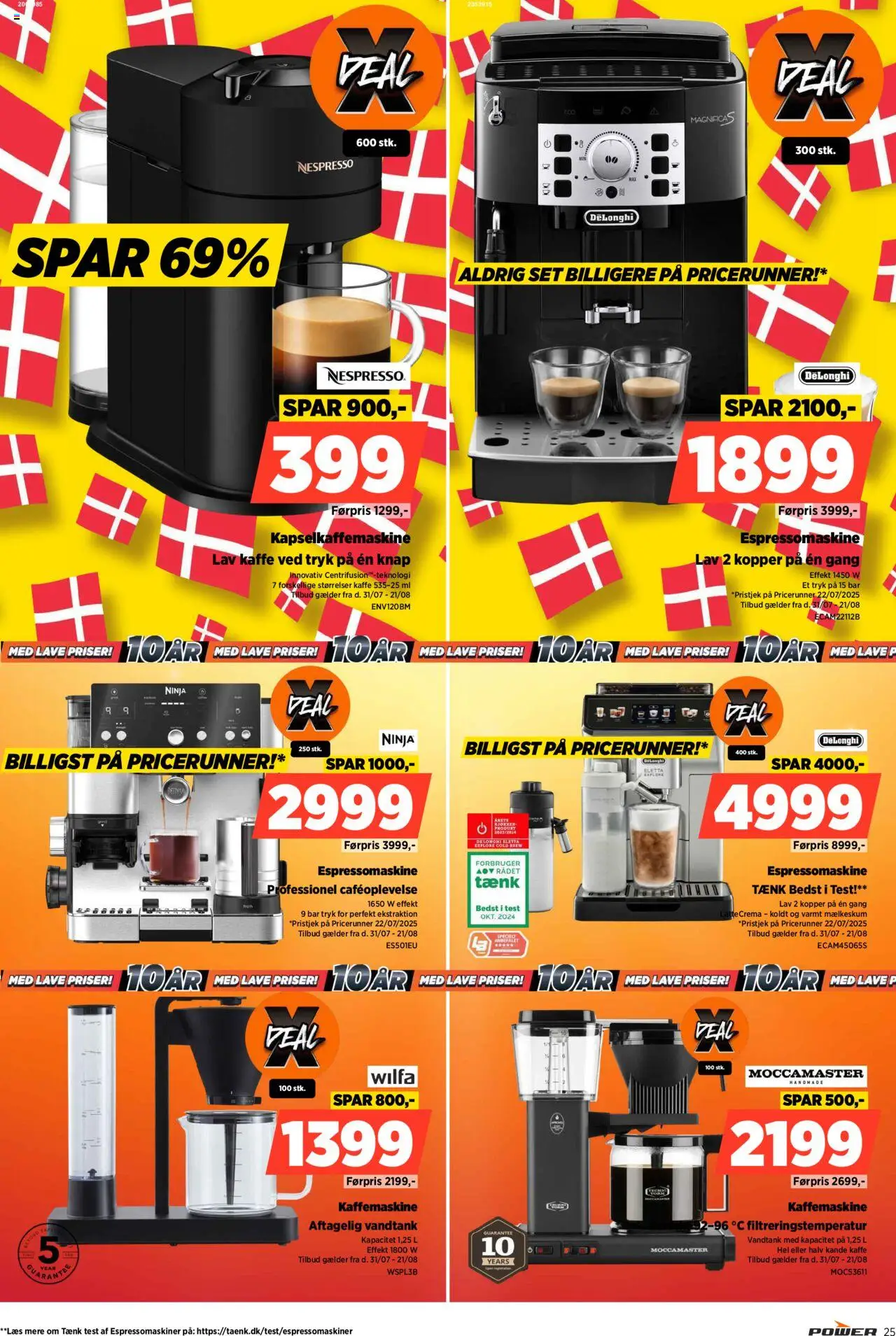Power Tilbudsavis gyldig fra 31.07.2025 | Side: 25 | Produkter: Kaffe, Te, Kaffemaskine