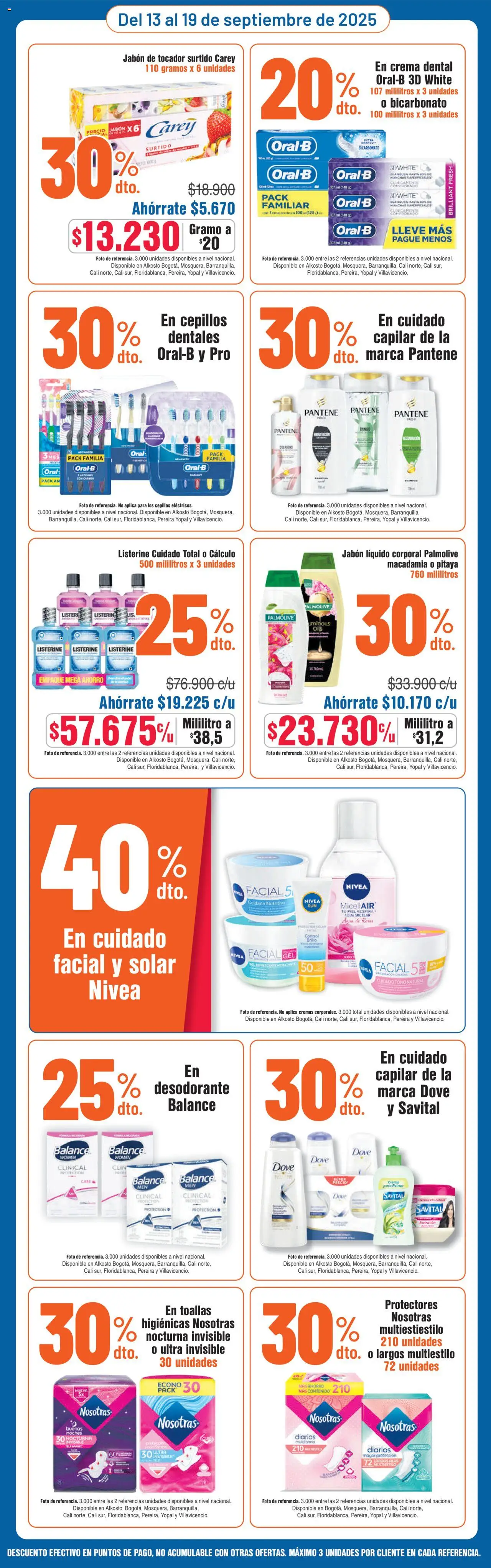 Alkosto folleto │ válido desde el 13.09.2025 | Página: 5 | Productos: Agua micelar, Protector solar, Crema, Jabón líquido