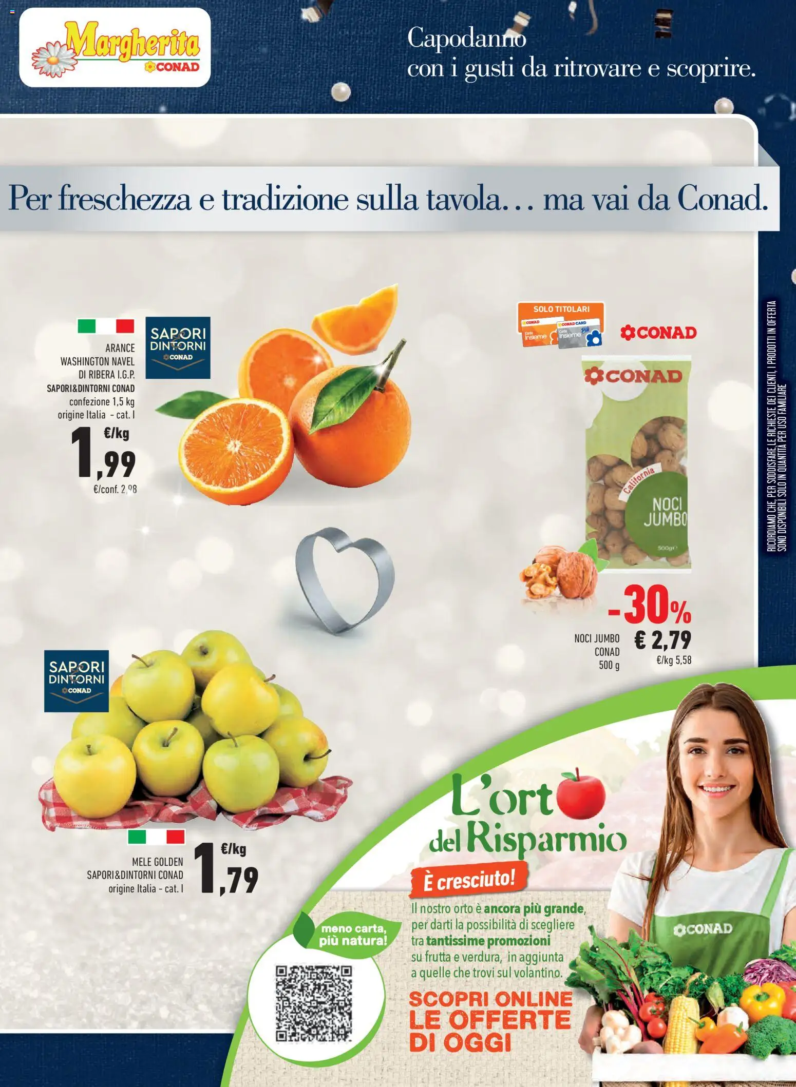 Volantino Conad del 27.12.2025 | Pagina: 7 | Prodotti: Mele, Arance, Frutta, Noci