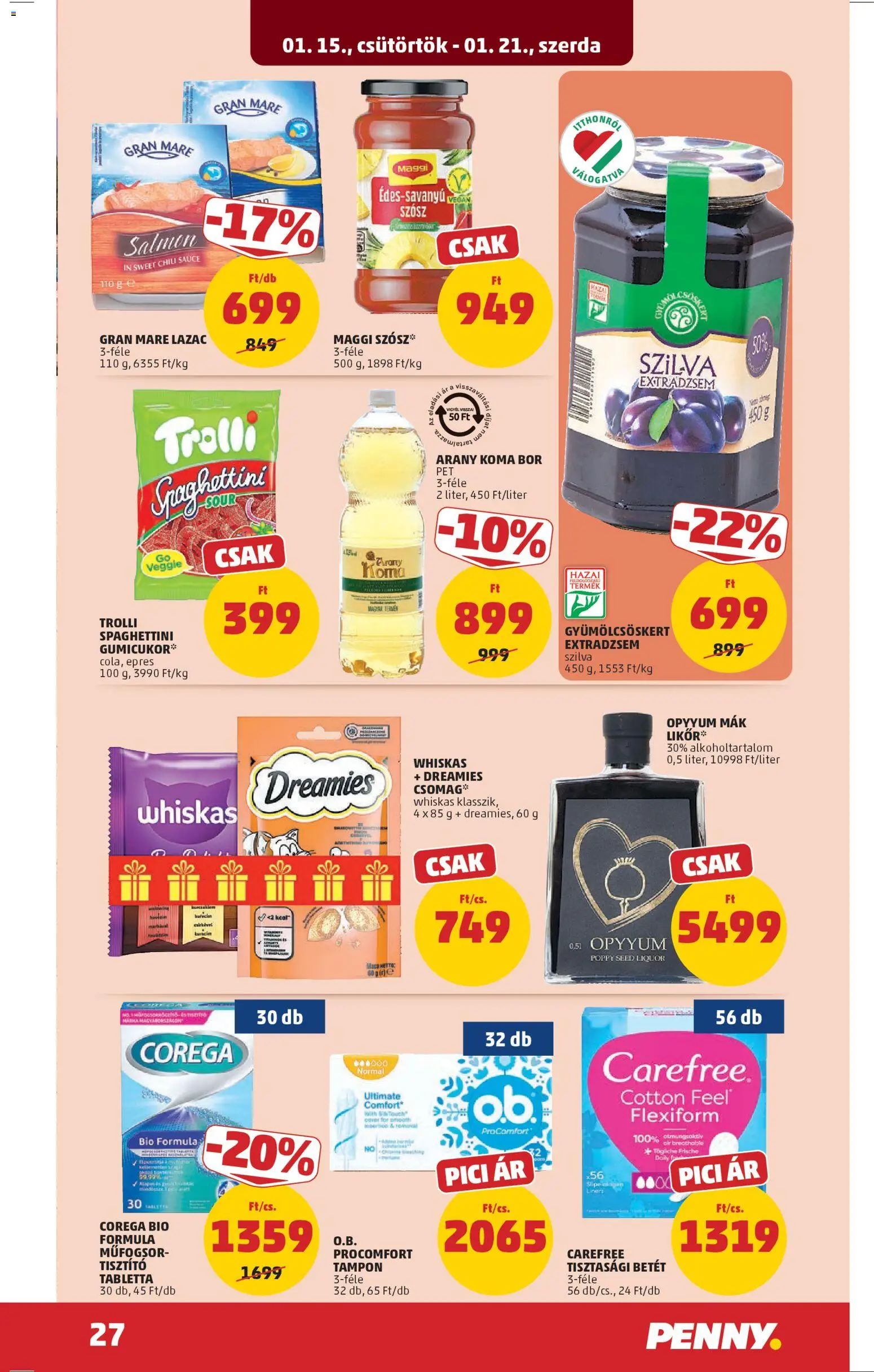 PENNY akciós ujság - amely érvényes a következő dátumtól: 15.01.2026 | Oldal: 31 | Termékek: Gumicukor, Maggi, Bor, Mák
