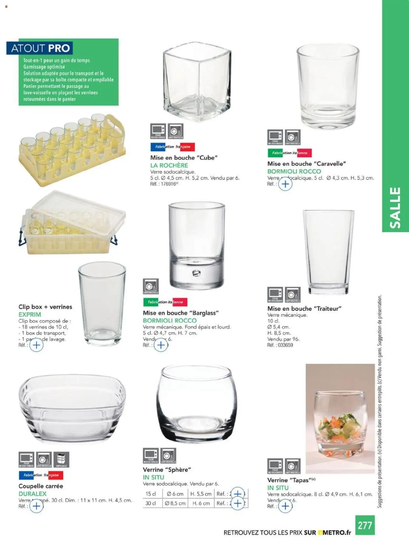 {H1} | Page: 277 | Produits: Four, Verrines, Panier