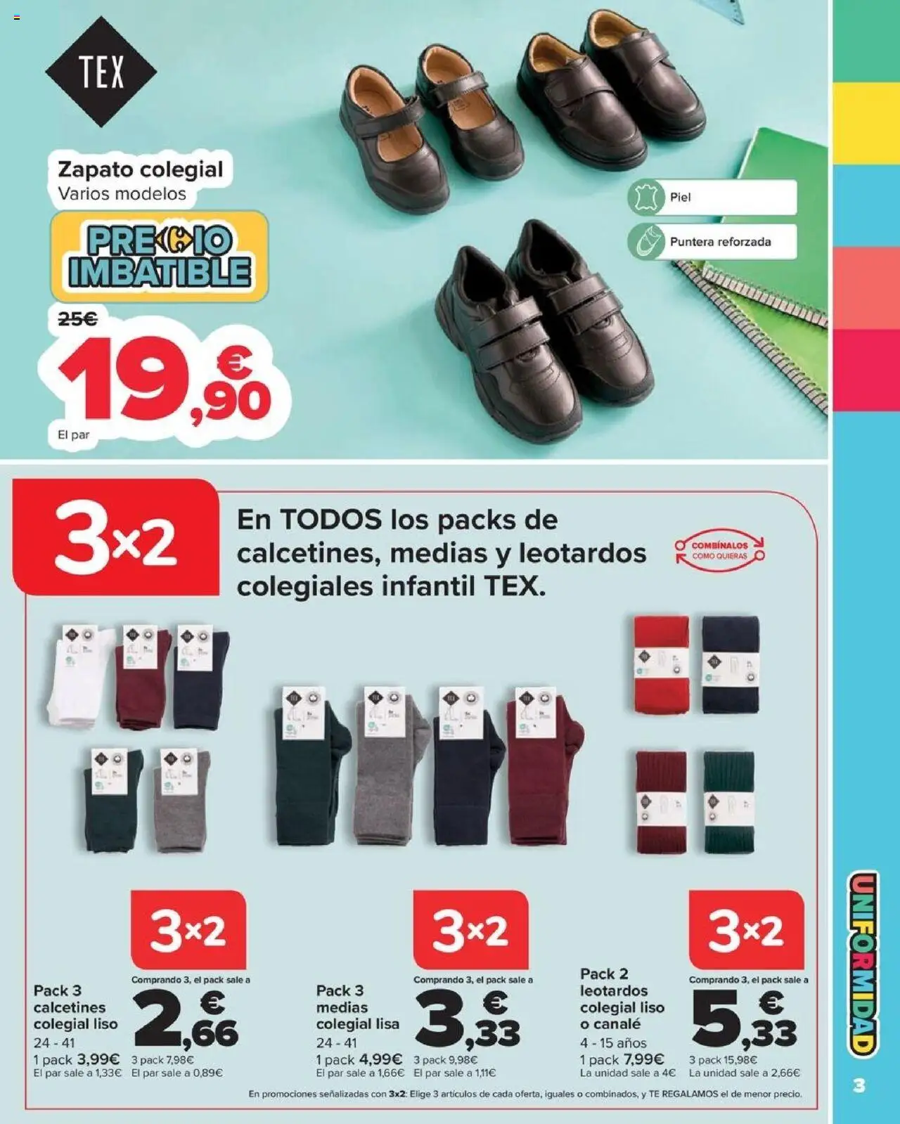Carrefour -Vuelta al Cole │ válido desde el 18.08.2025 | Página: 3 | Productos: Medias
