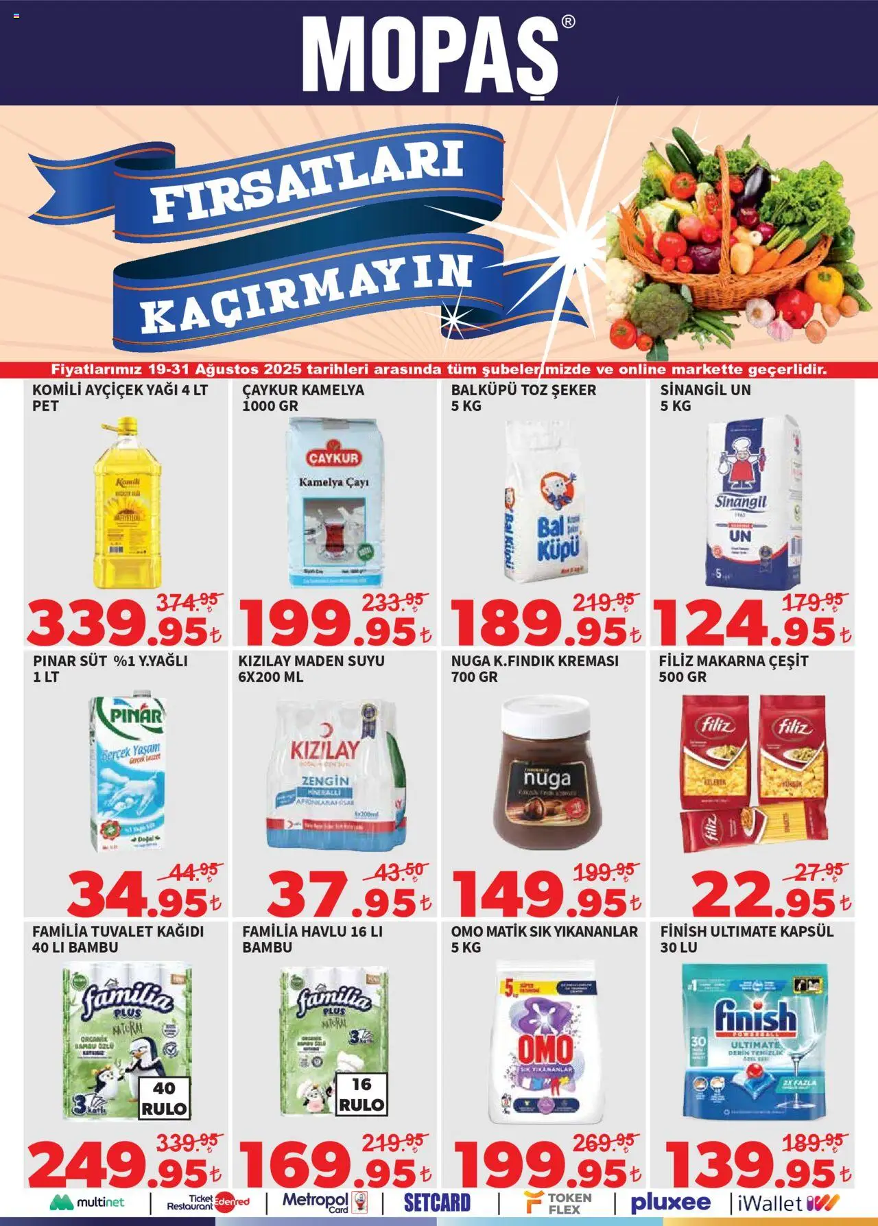 Mopaş Katalog - 19.08.2025 tarihinden itibaren geçerlidir | Sayfa: 1 | Ürünler: Tuvalet, Makarna, Toz şeker, Maden suyu