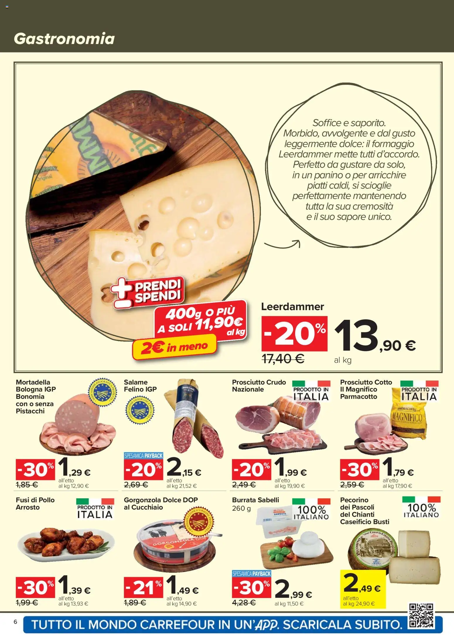 Volantino Carrefour del 21.04.2026 | Pagina: 6 | Prodotti: Arrosto, Pollo, Gorgonzola, Burrata