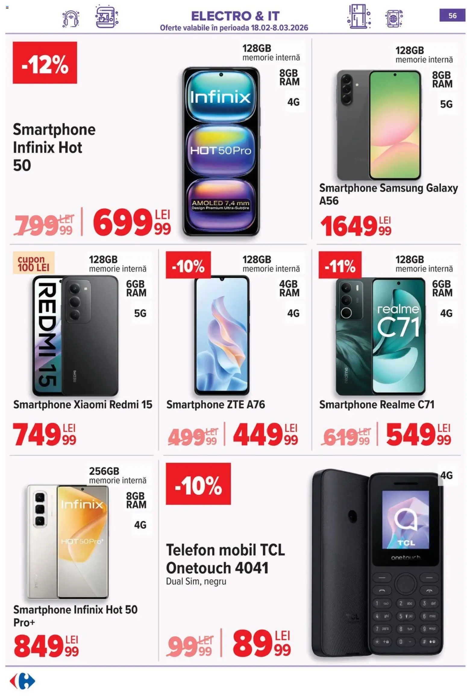 Noul catalog Carrefour – valabil de la 25.02.2026 | Pagină: 59 | Produse: Telefon, Smartphone, Memorie