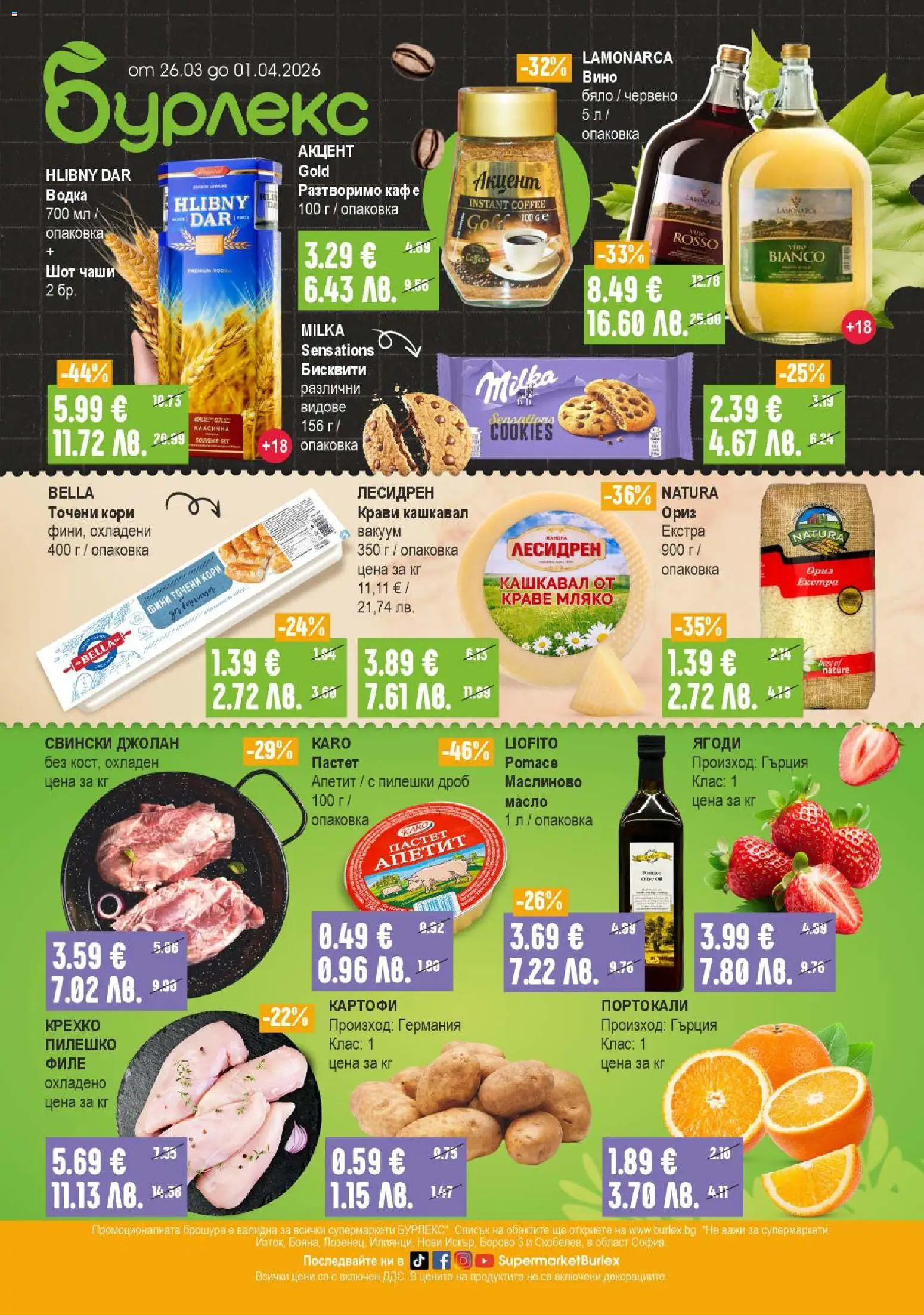 {H1} | Страница: 1 | Продукти: Картофи, Краве, Портокали, Точени кори