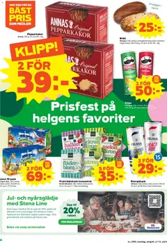 Stora Coop - erbjudanden - Förhandsvisning av reklamblad från butik Stora Coop aktuell från 08.12.2025 | Sida: 8 | Produkter: Pringles, Bröd, Juice, Energidryck