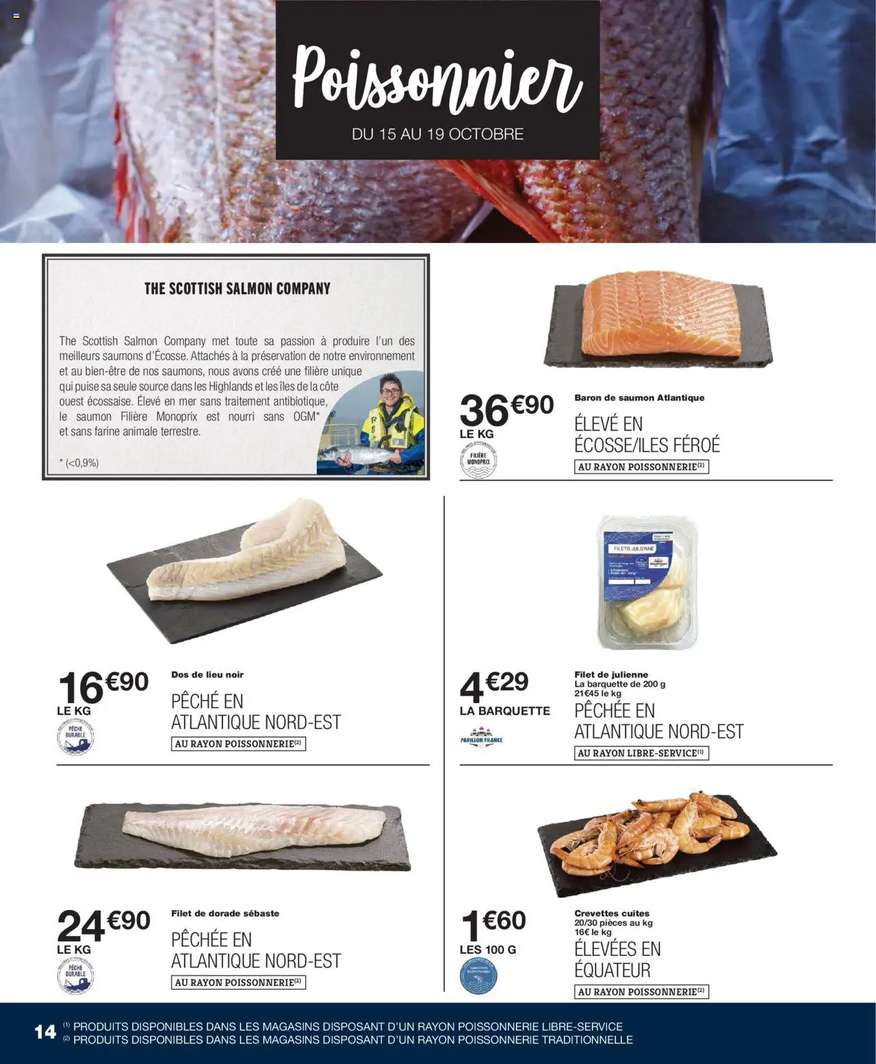 {H1} | Page: 14 | Produits: Pêche, Poissonnerie, Crevettes, Saumon
