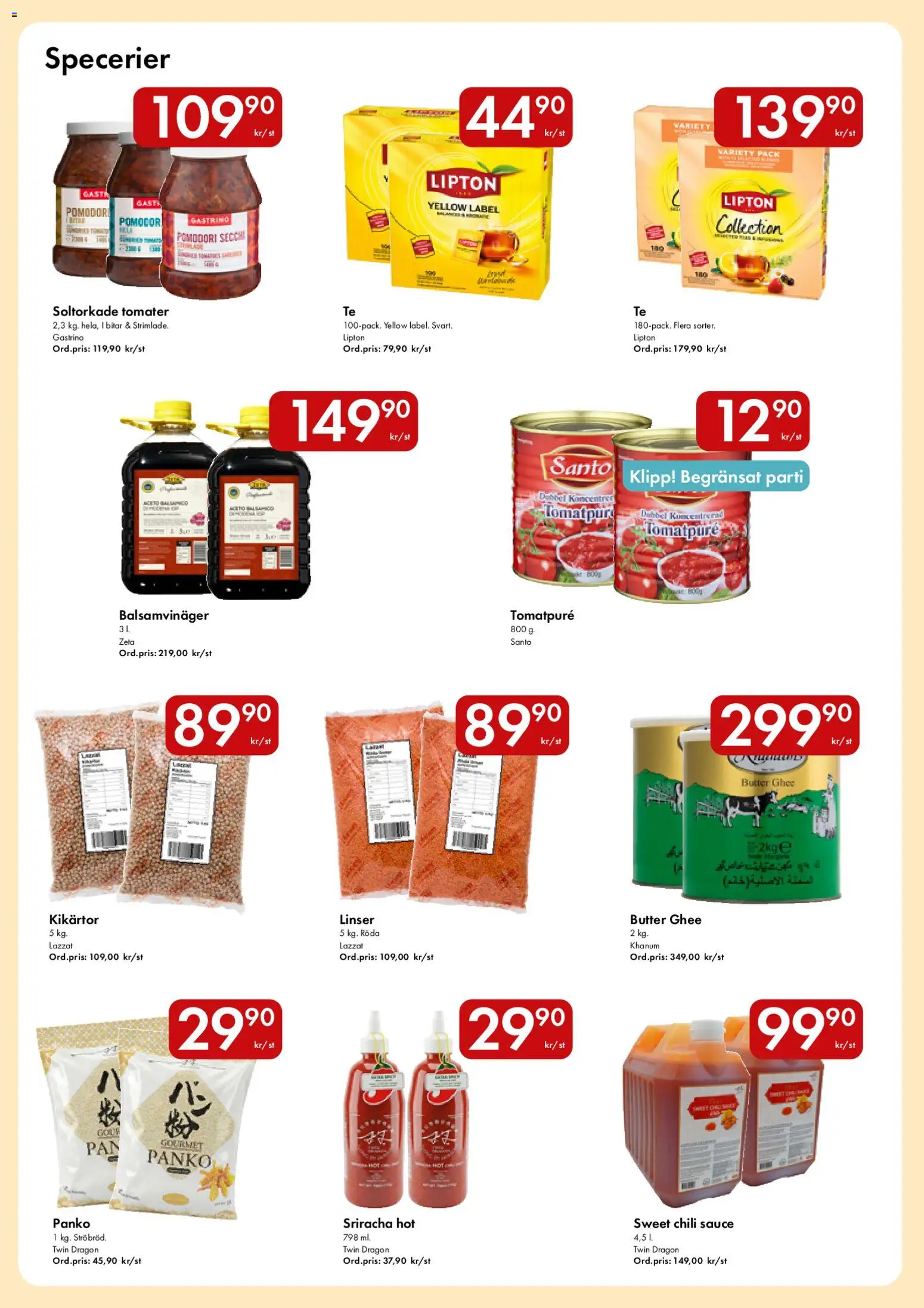 Snabbgross reklamblad aktuell från 18.02.2026 | Sida: 9 | Produkter: Linser, Tomatpure, Balsamvinäger, Chili
