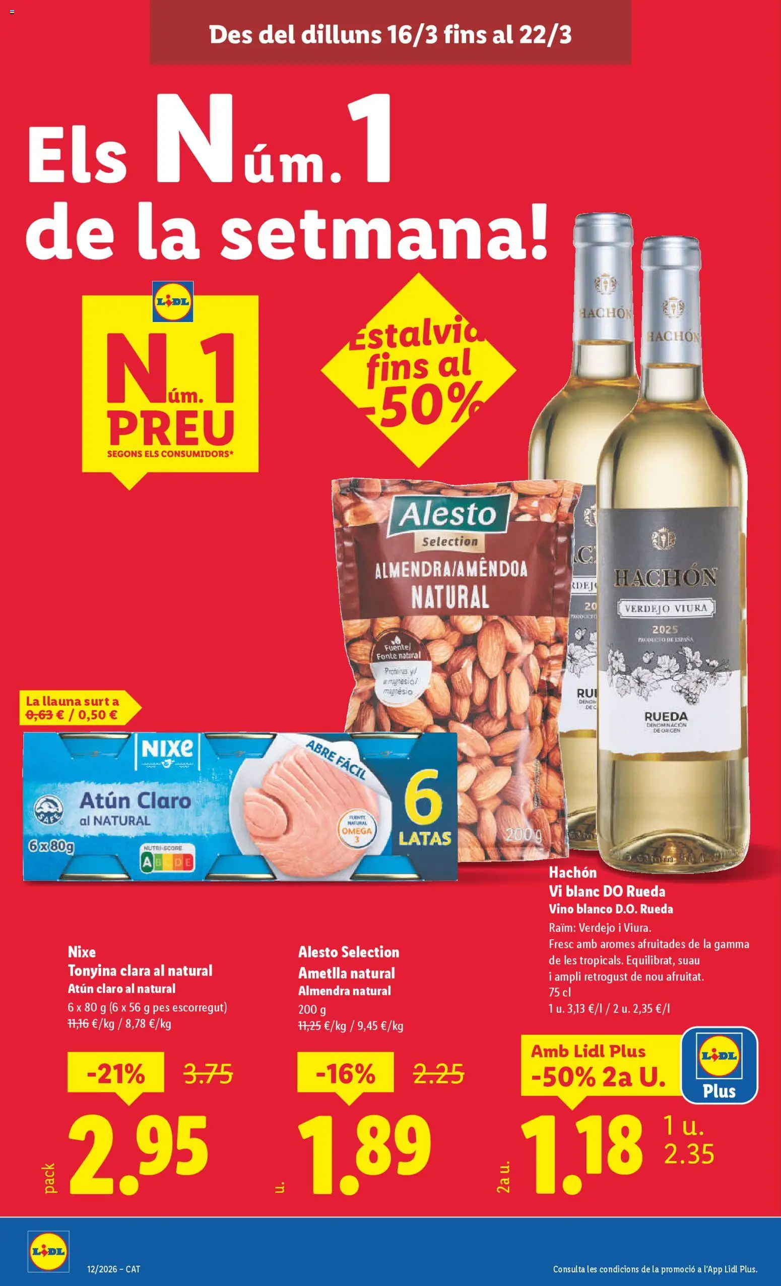 Lidl folleto │ válido desde el 16.03.2026 | Página: 22 | Productos: Vino, Atún claro
