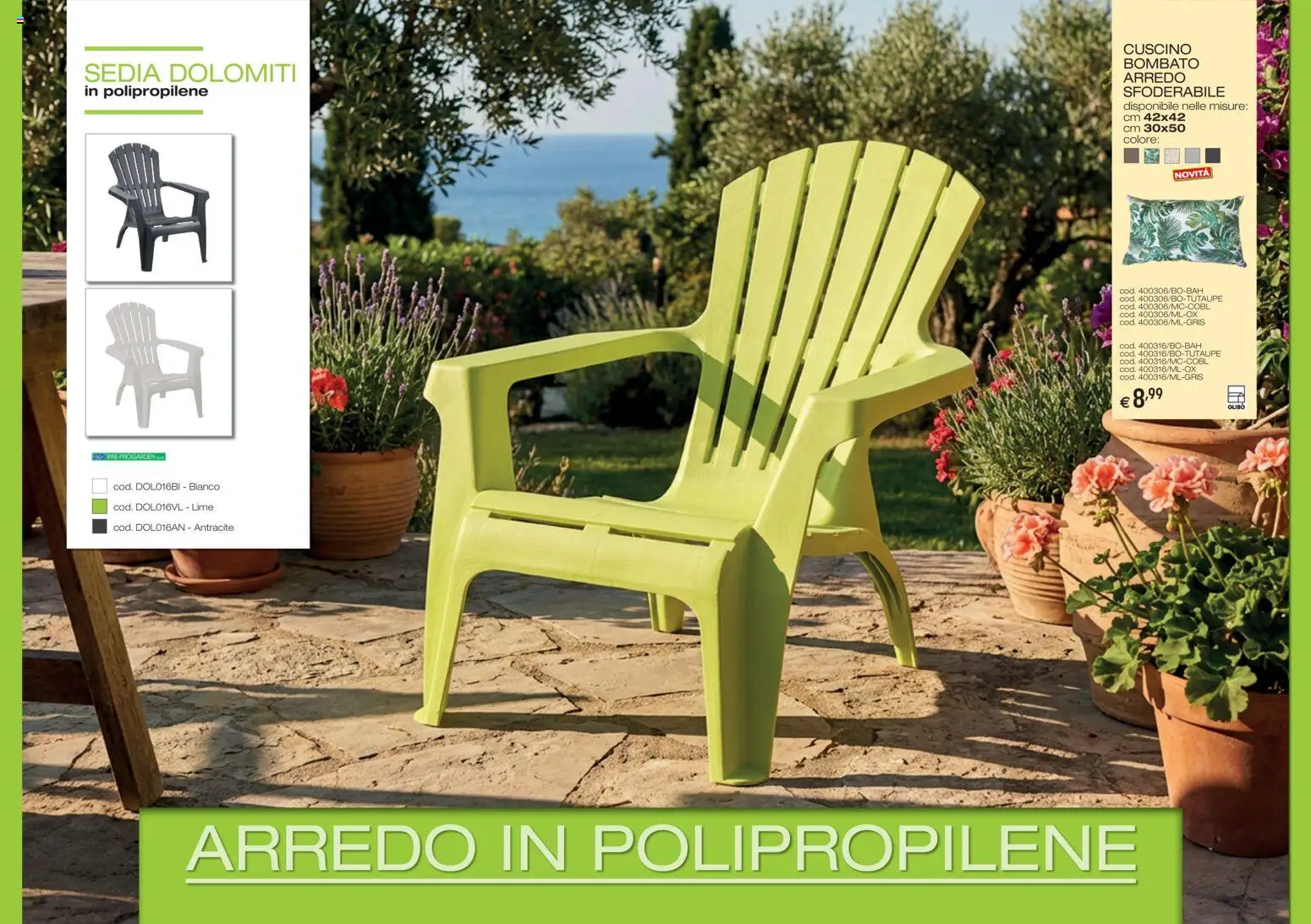 Volantino Brico OK del 05.03.2026 | Pagina: 18 | Prodotti: Lime, Cuscino, Sedia