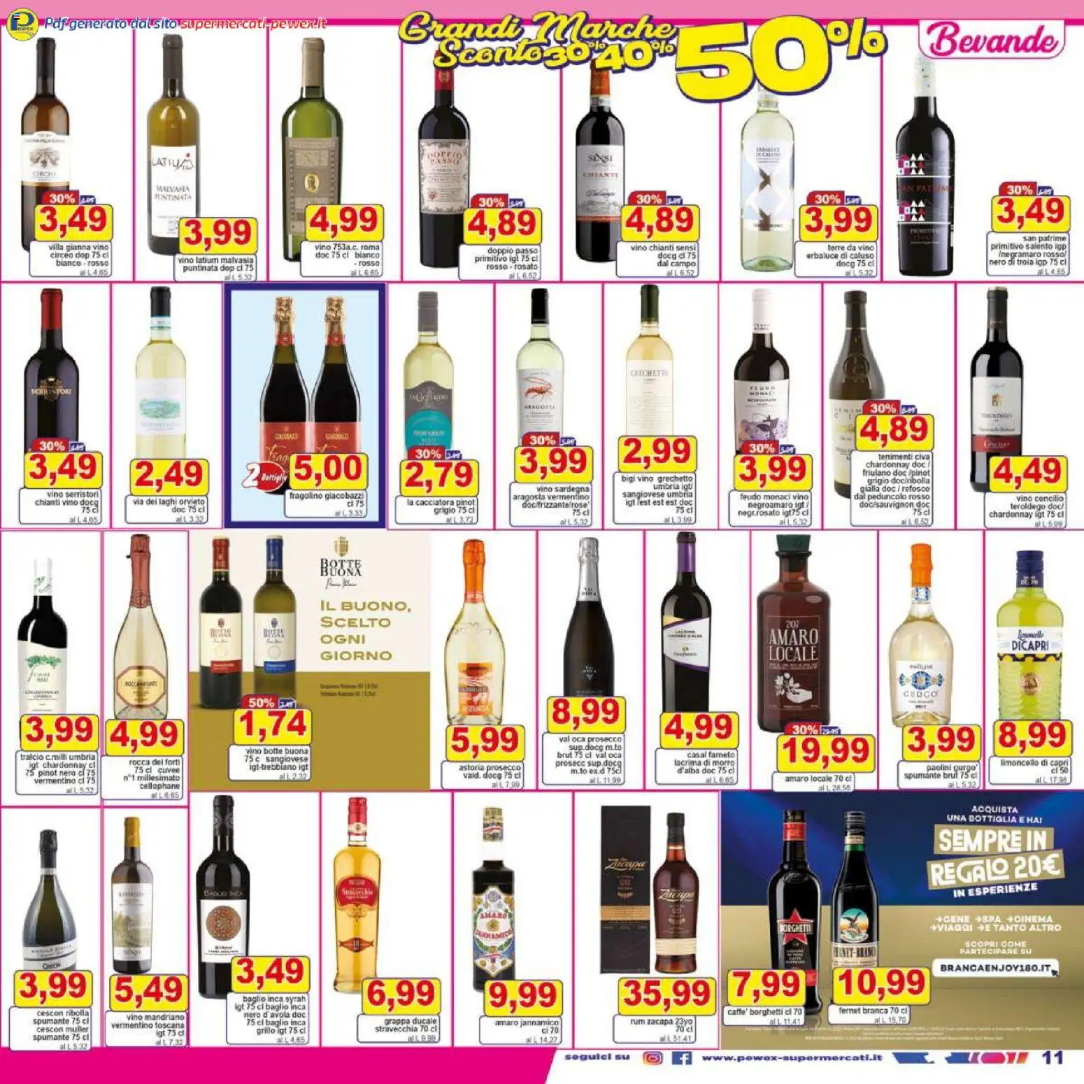 Volantino Pewex del 07.11.2025 | Pagina: 11 | Prodotti: Rum, Spumante, Bottiglia, Grappa