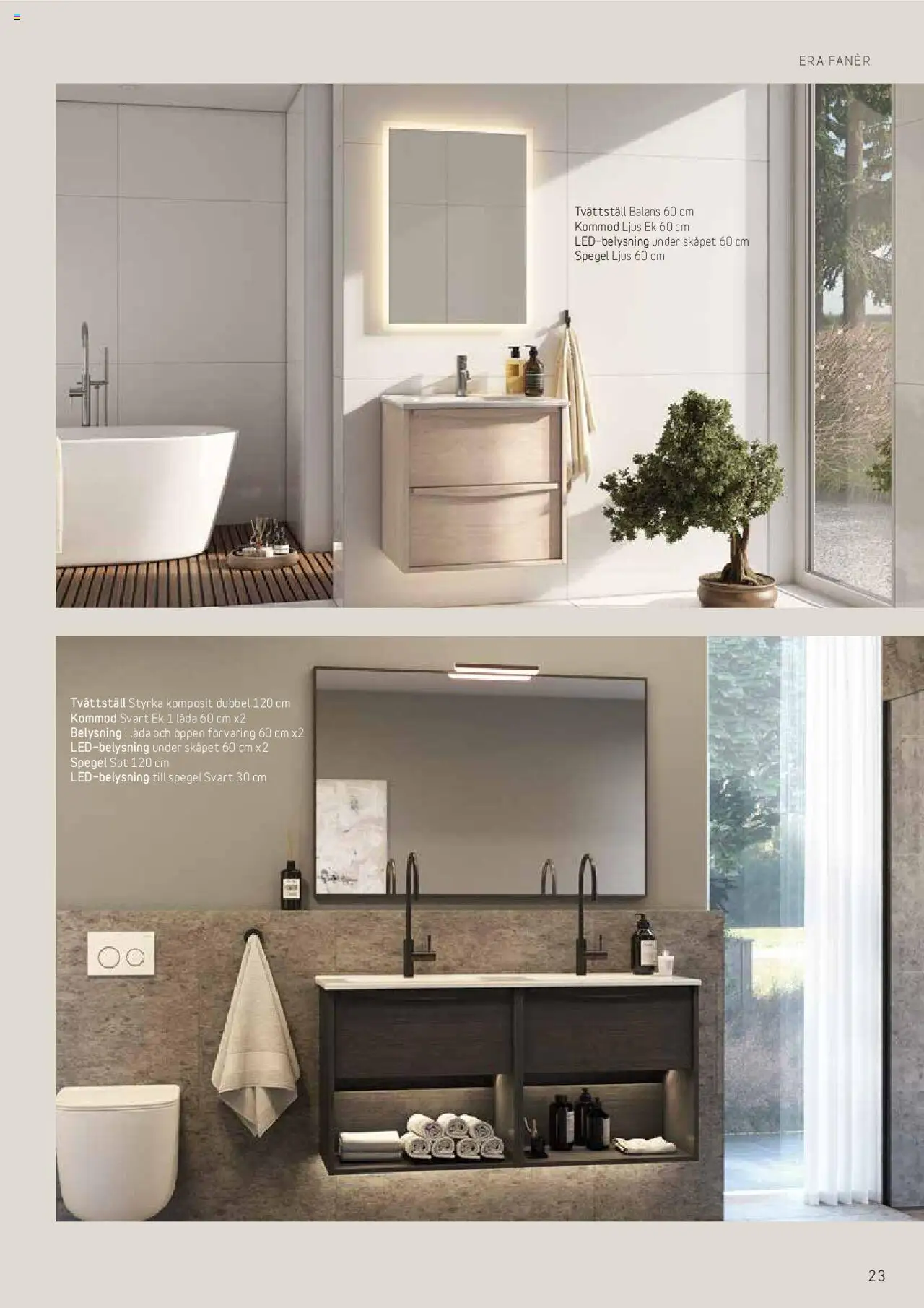 Bauhaus reklamblad aktuell från 25.08.2025 | Sida: 23 | Produkter: Låda, Tvättställ, Spegel, Ljus