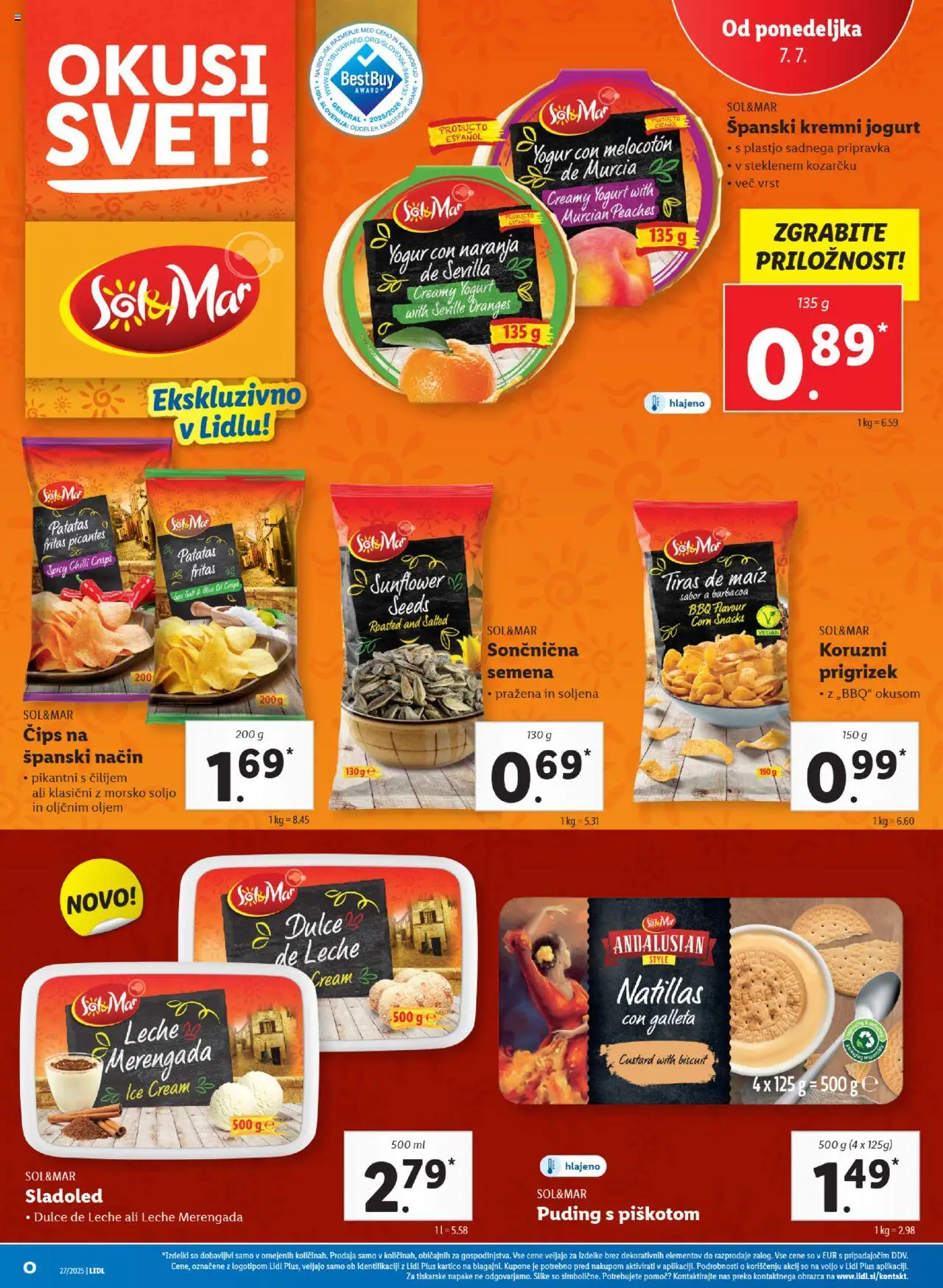 Lidl - Maribor │ velja od 03.07.2025 | Stran: 50 | Izdelki: Jogurt, Sok, Cips, Sol