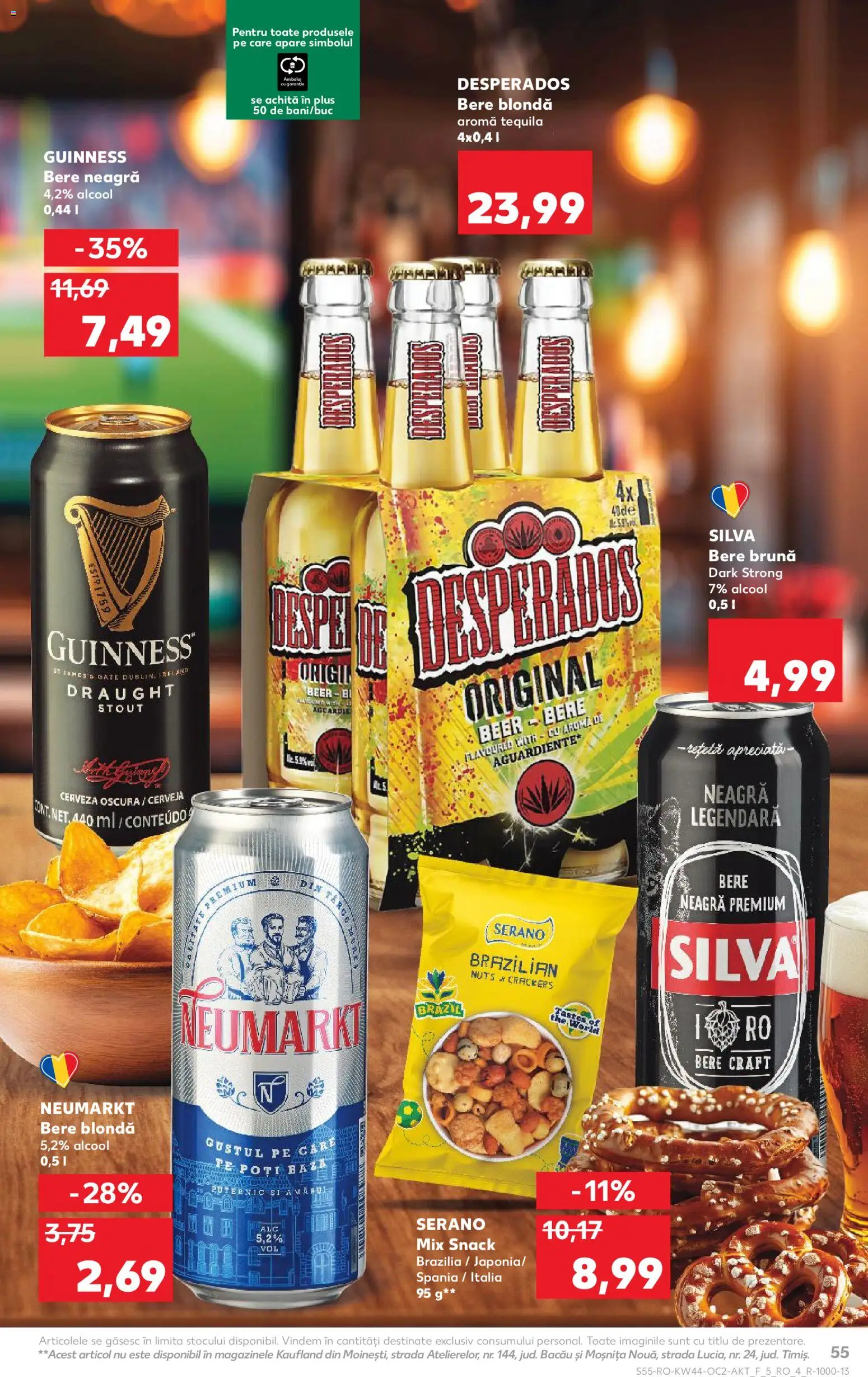 Kaufland RO akciós ujság - amely érvényes a következő dátumtól: 29.10.2025 | Oldal: 55 | Termékek: Tequila