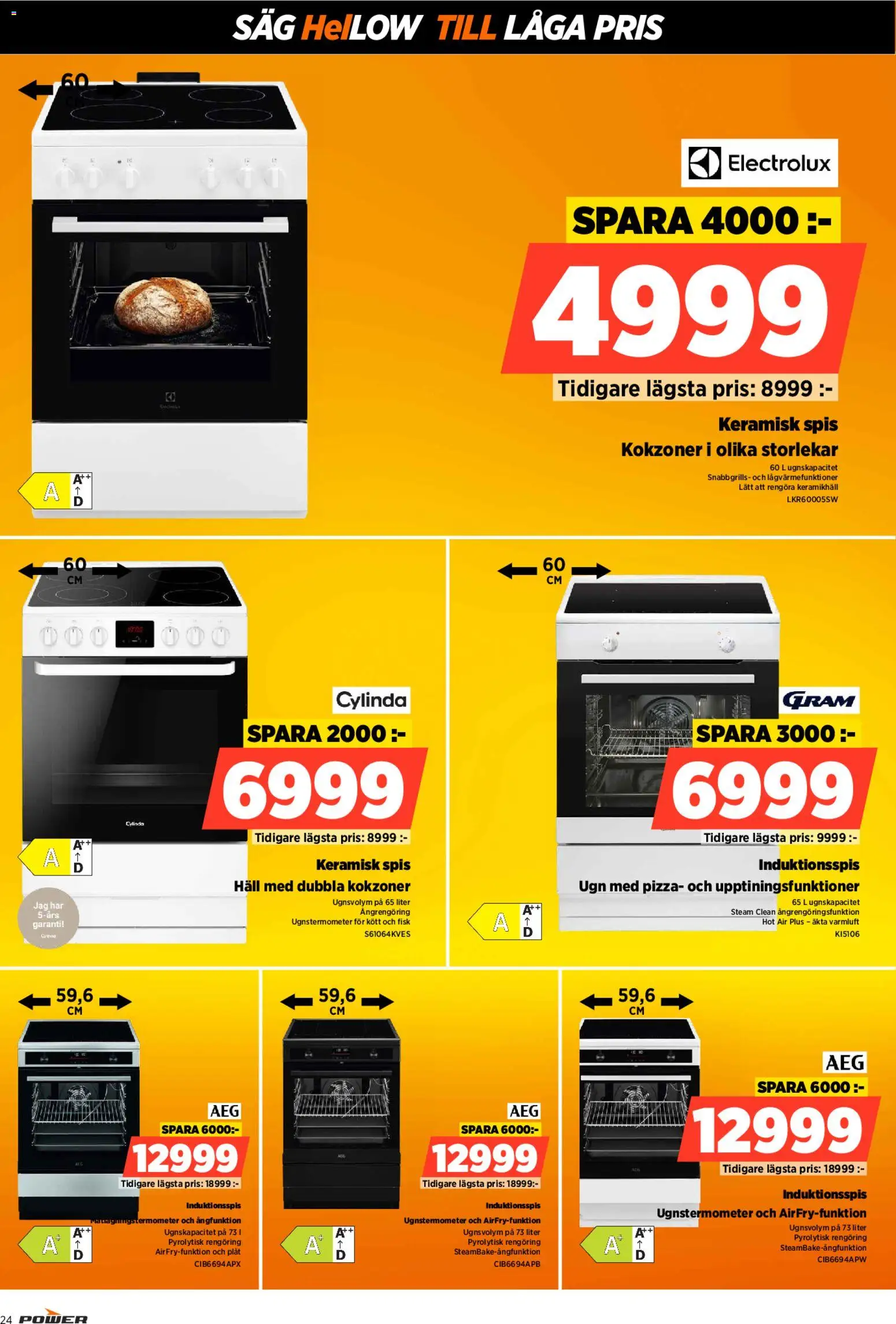 Power reklamblad aktuell från 02.03.2026 | Sida: 24 | Produkter: Såg, Pizza, Häll, Spis